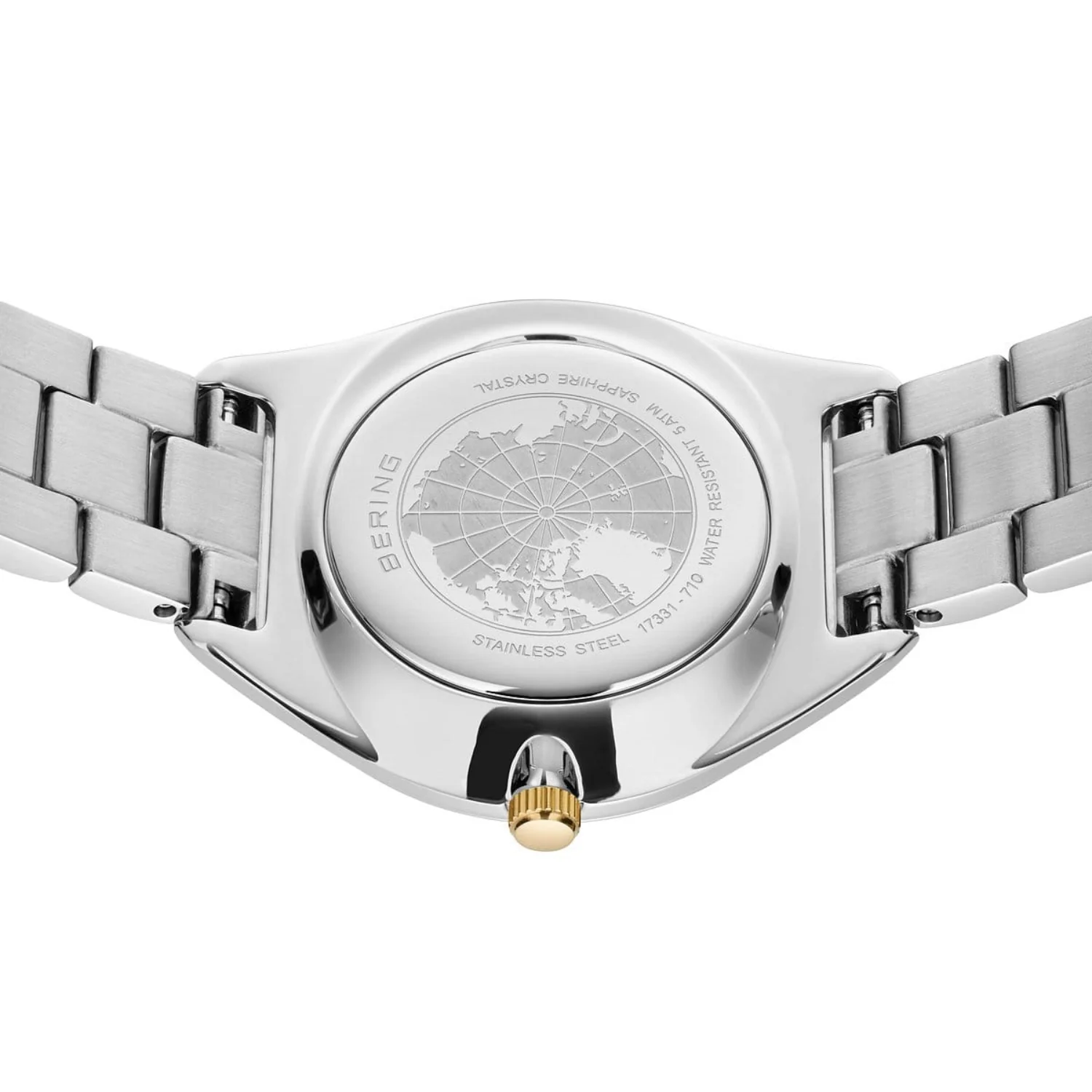 Bering Slim Mother Of Pearl Yellow PVD Solar Watch 17331-710 - Image 6