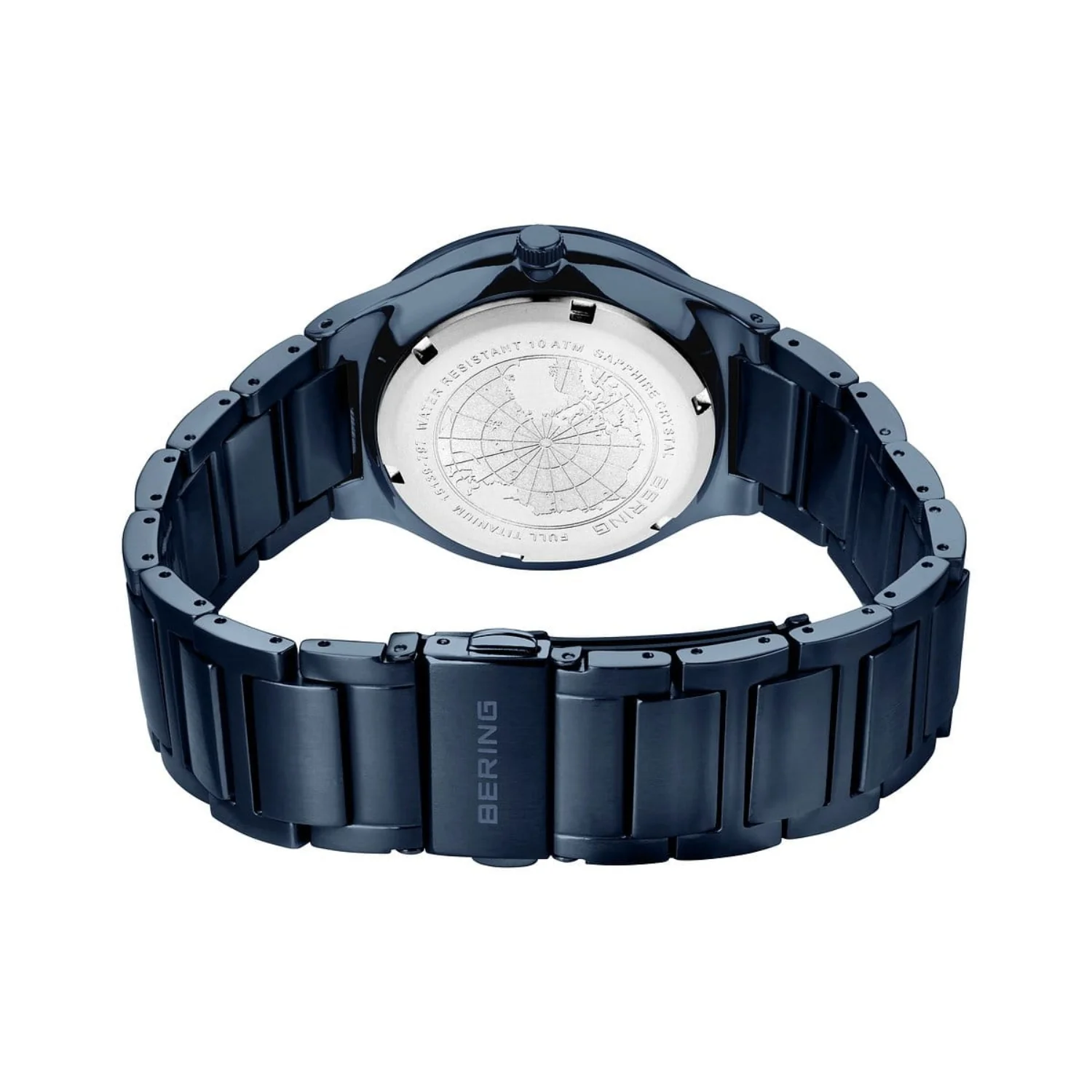 Bering Titanium Brushed Blue Quartz Watch 15139-797 - Image 4