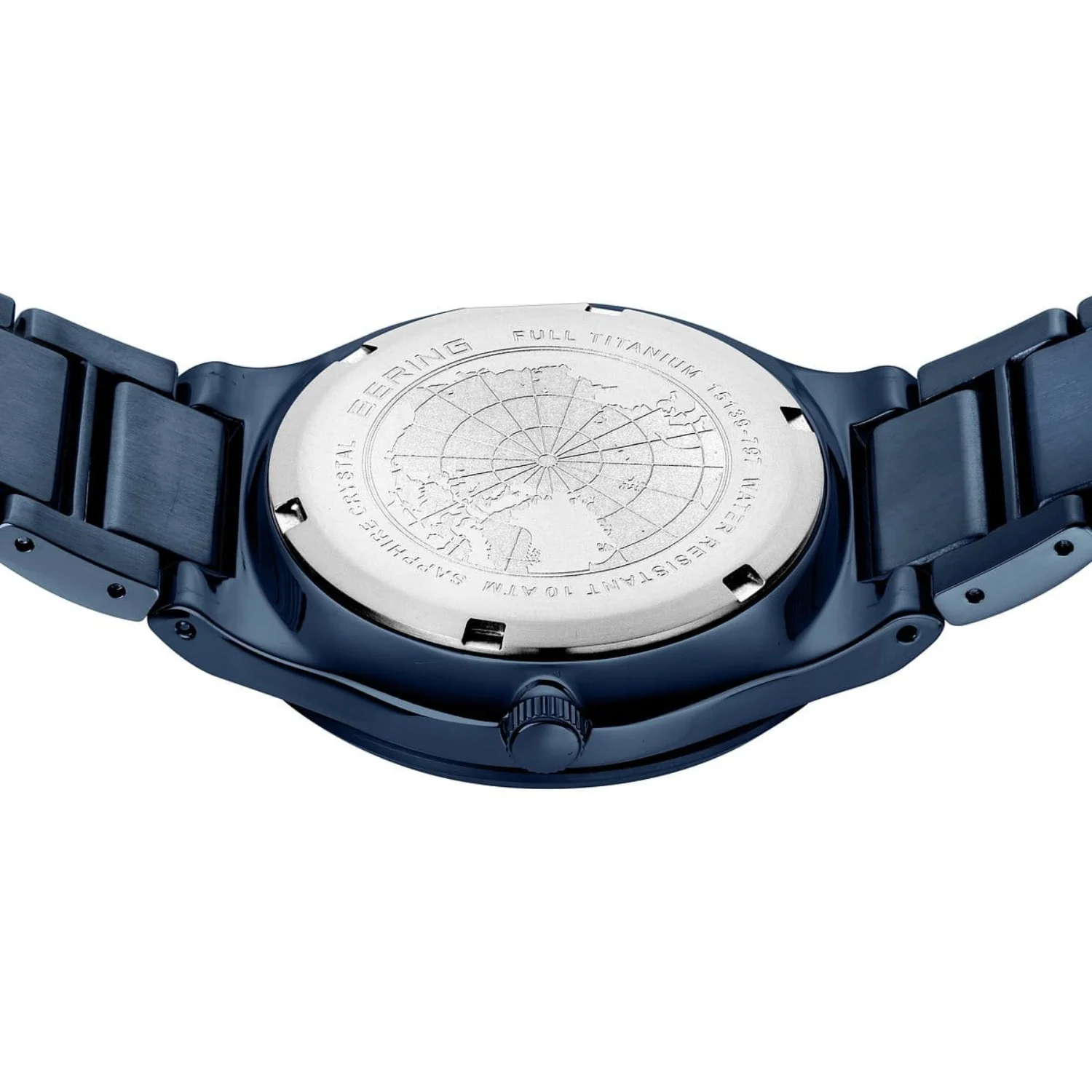 Bering Titanium Brushed Blue Quartz Watch 15139-797 - Image 5