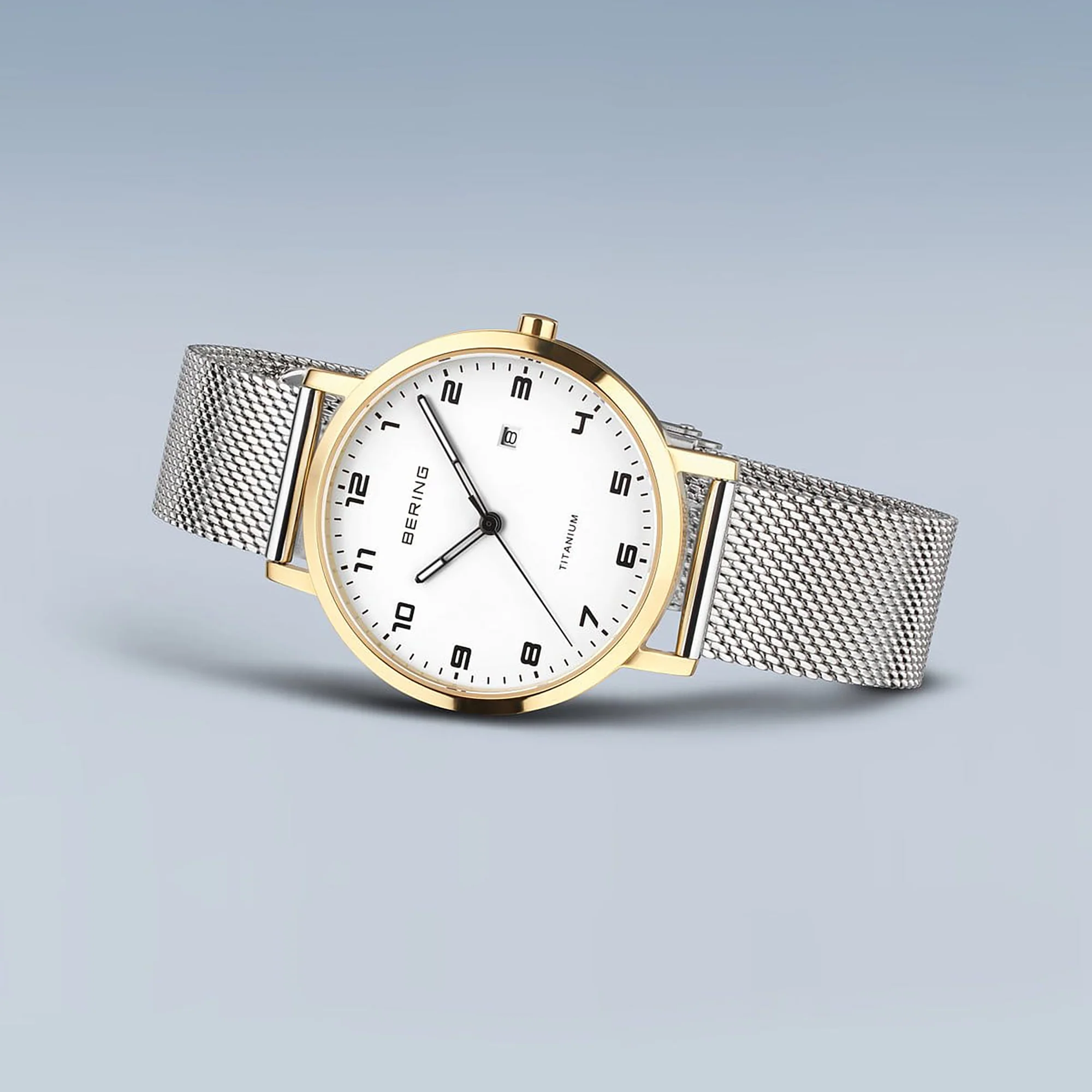 Bering Titanium Polished/Brushed Gold Quartz Watch 18634-010 - Image 3