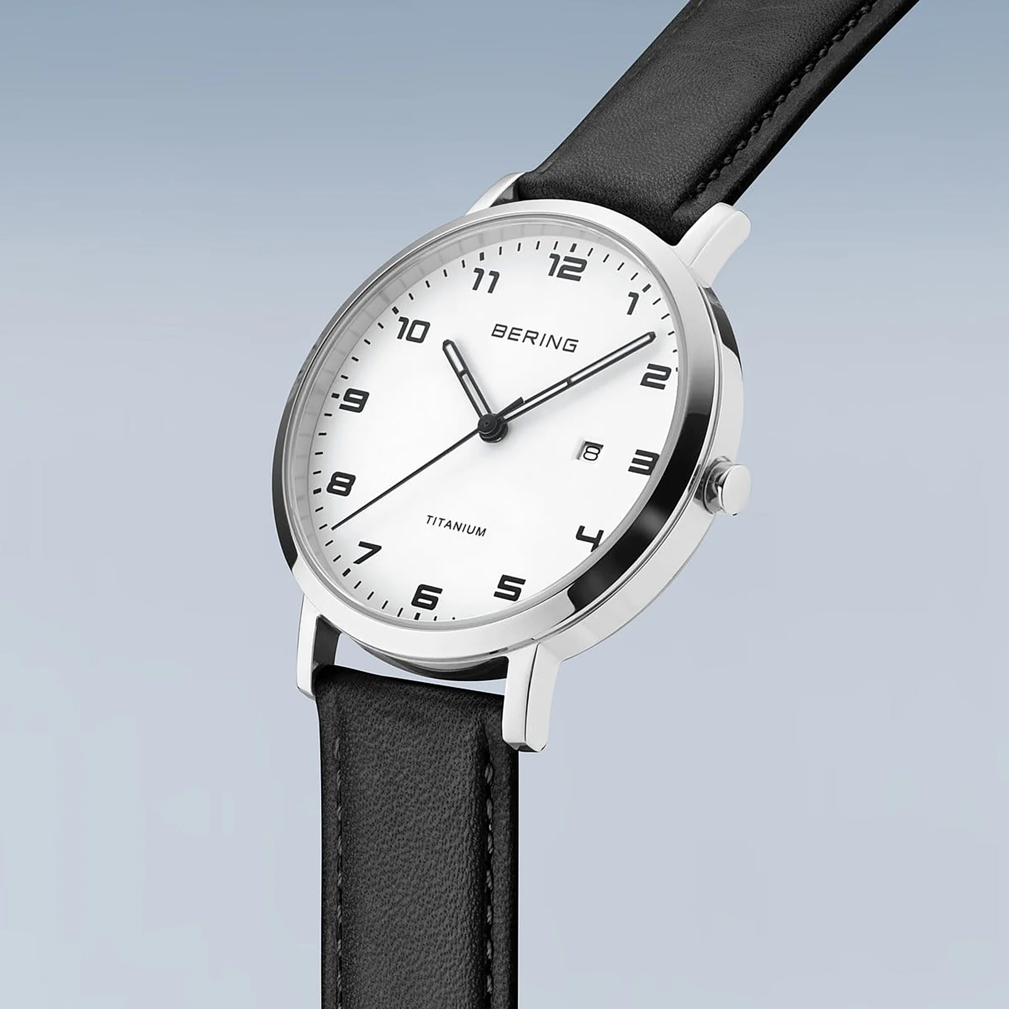 Bering Titanium Polished/Brushed Silver Quartz Watch 18634-404 - Image 2