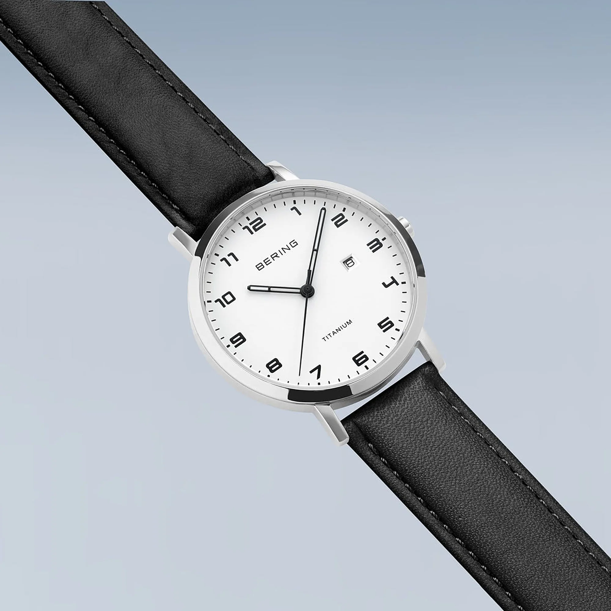 Bering Titanium Polished/Brushed Silver Quartz Watch 18634-404 - Image 4