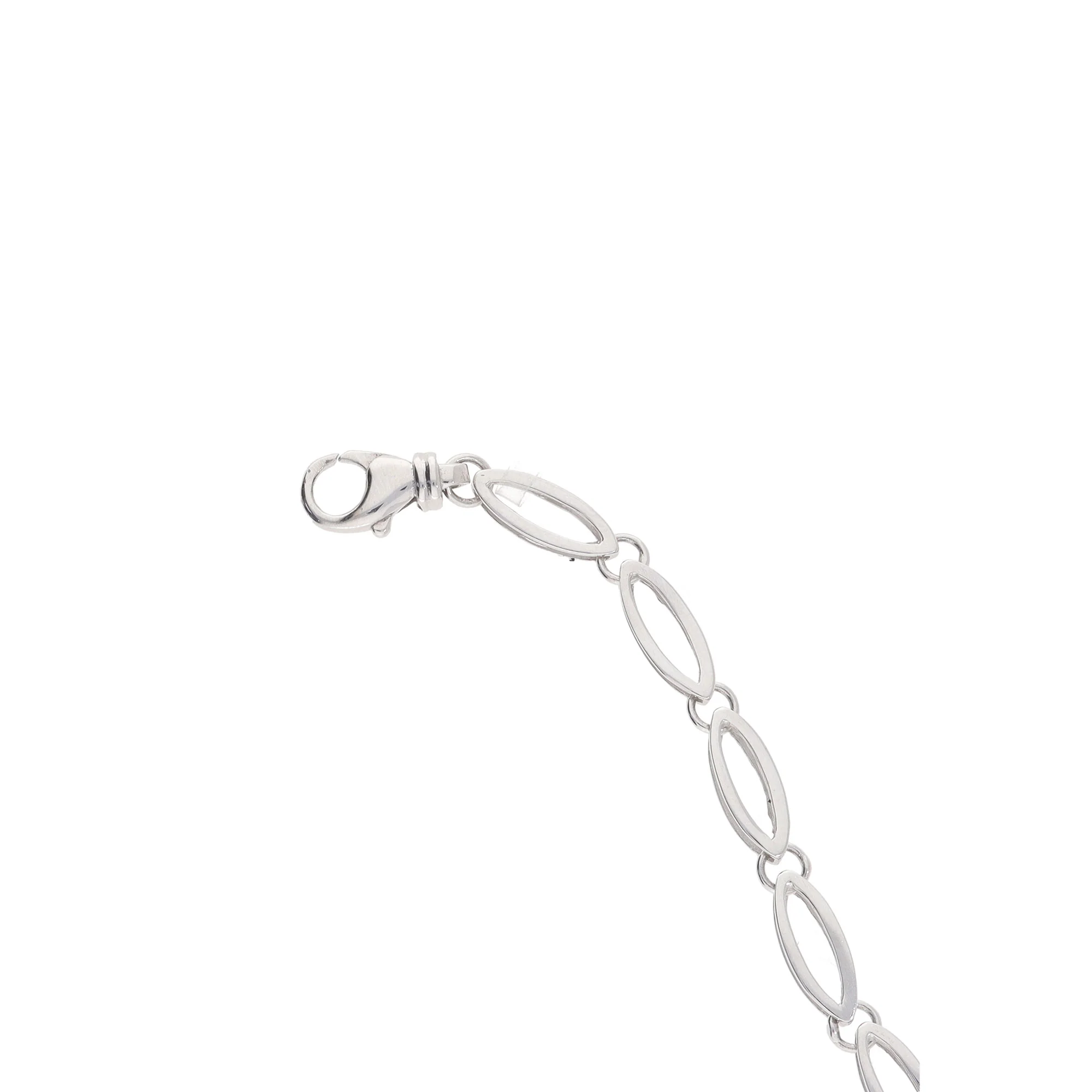 Boat Link 9ct White Gold Necklace - Image 4