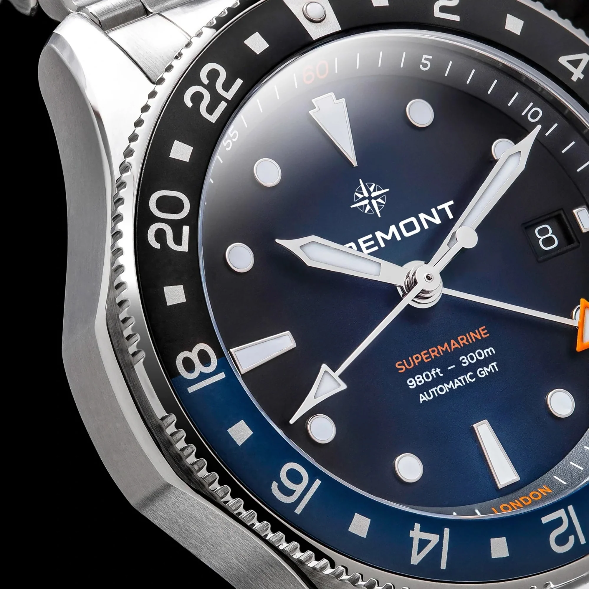 Bremont Supermarine 300m GMT Limited Edition 'Glacier' Blue 40mm Automatic Watch SM40-GMT-SS-BLBK-B - Image 5