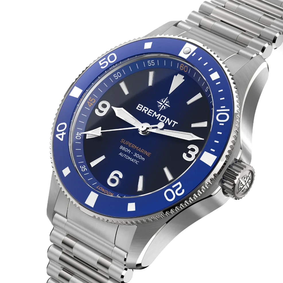 Bremont Supermarine 40mm 300m Date Stainless Steel Watch SM40-DT-SS-BL-B - Image 3