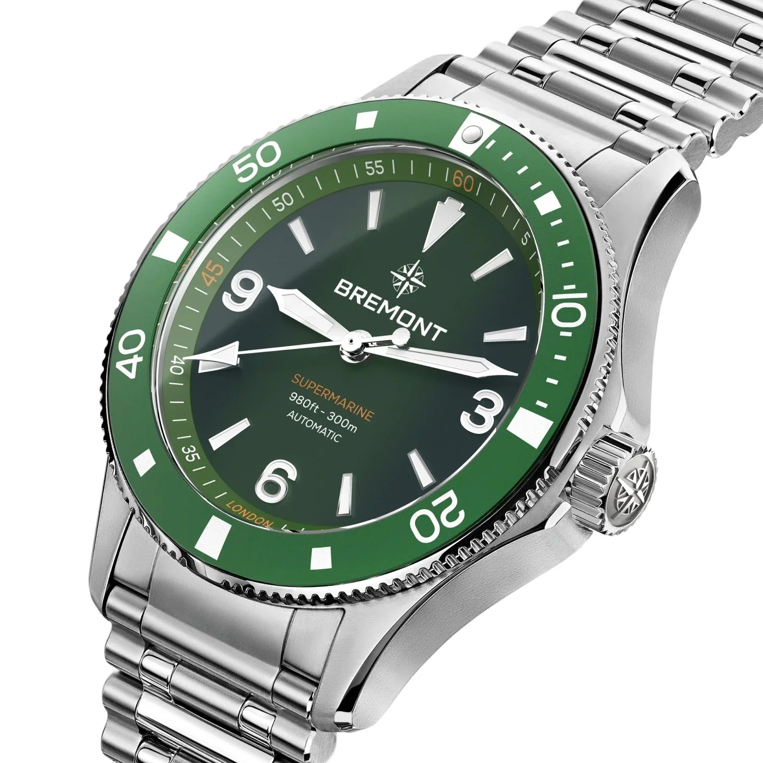 Bremont Supermarine 40mm 300m Stainless Steel Watch SM40-ND-SS-GN-B - Image 2