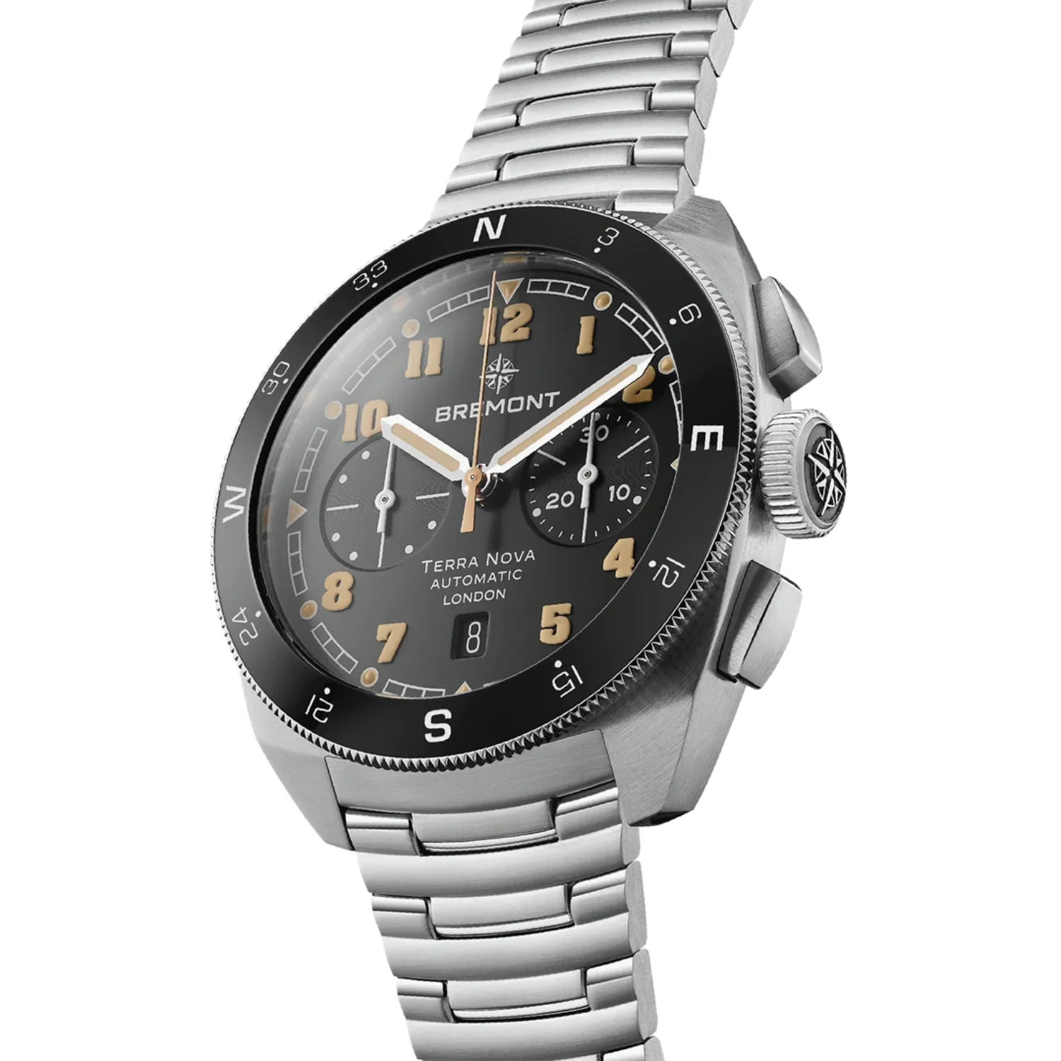 Bremont Terra Nova 42.5mm Chronograph Watch TN42-CHR-SS-BK-B - Image 2