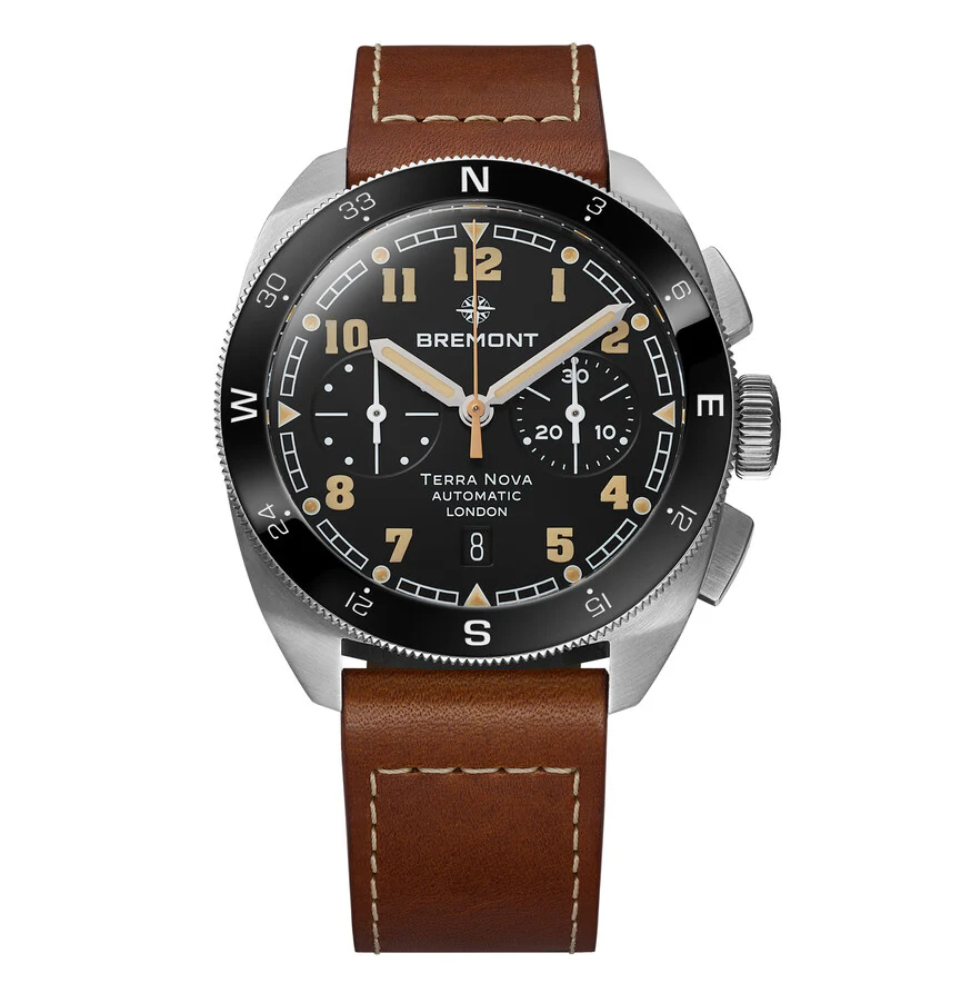 Bremont Terra Nova 42.5mm Chronograph Watch TN42-CHR-SS-BK-L-S