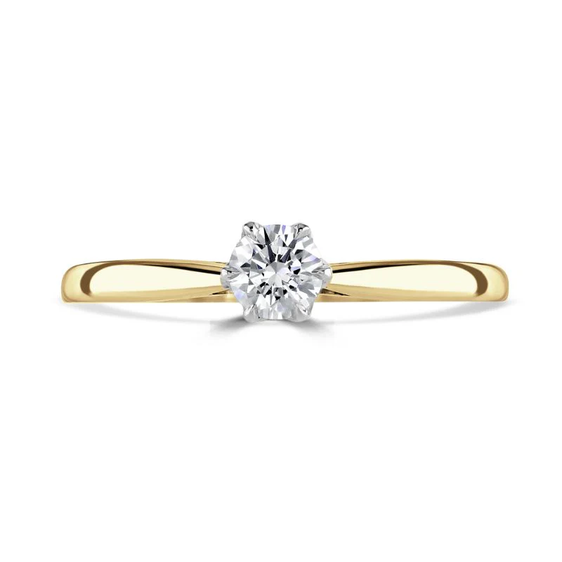 Brown & Newirth 0.25ct Diamond 9ct Yellow Gold Delphine Solitaire Ring - Image 3