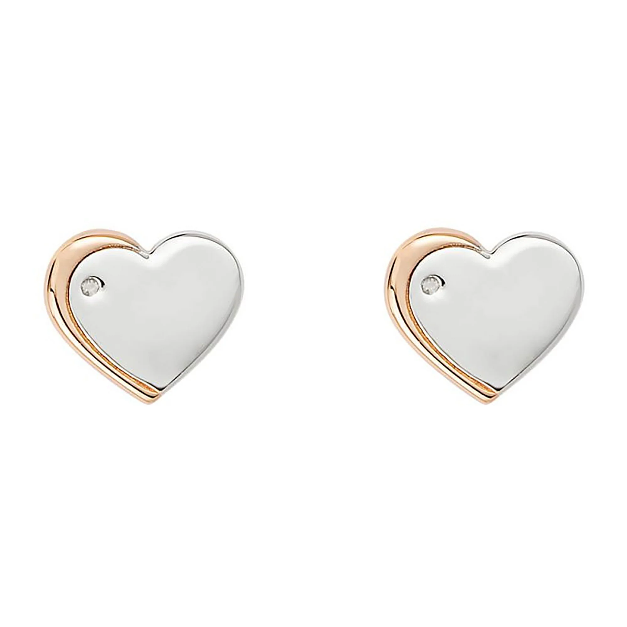 Childs D for Diamond Heart Stud Earrings