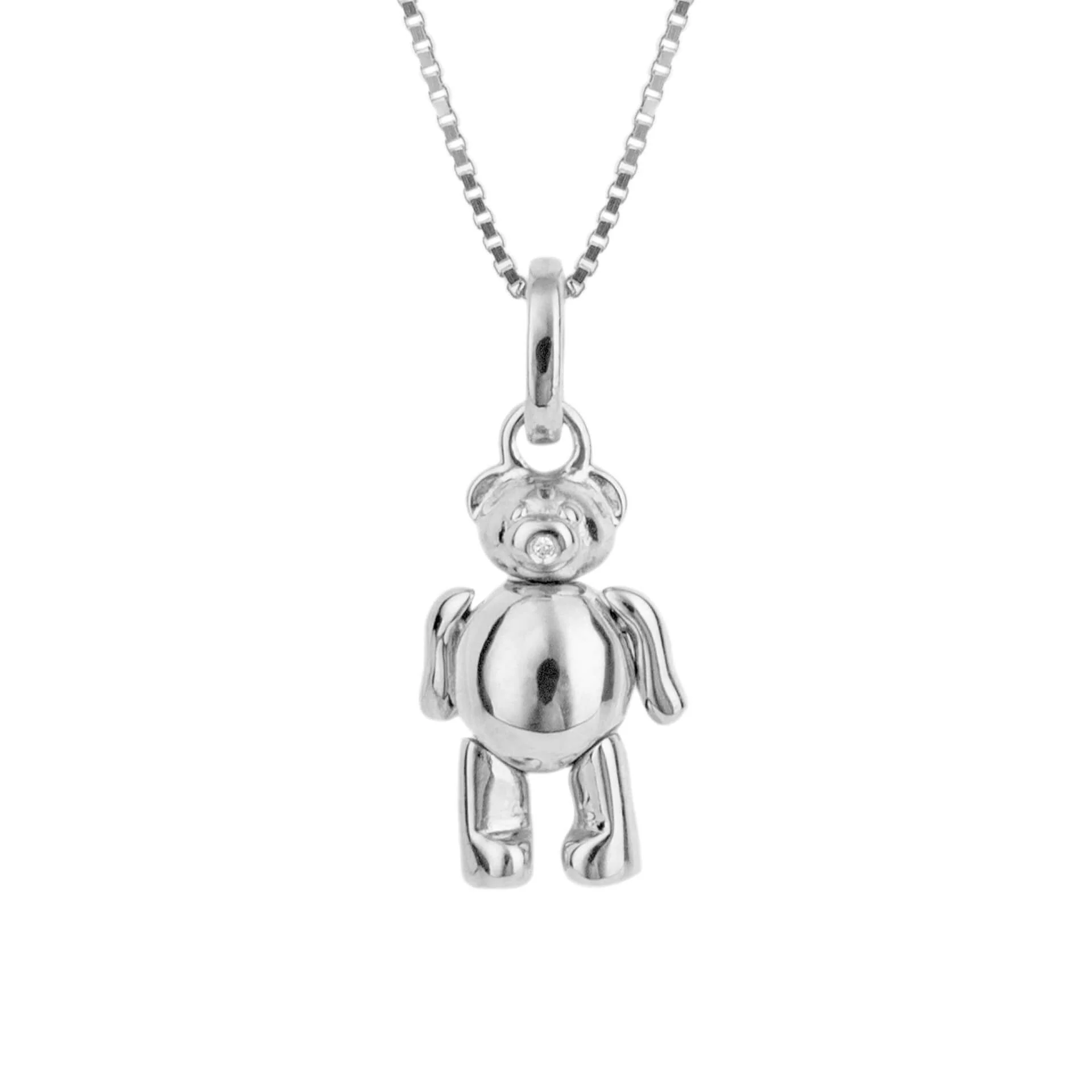 D for Diamond Child's Articulated Silver Teddy Bear