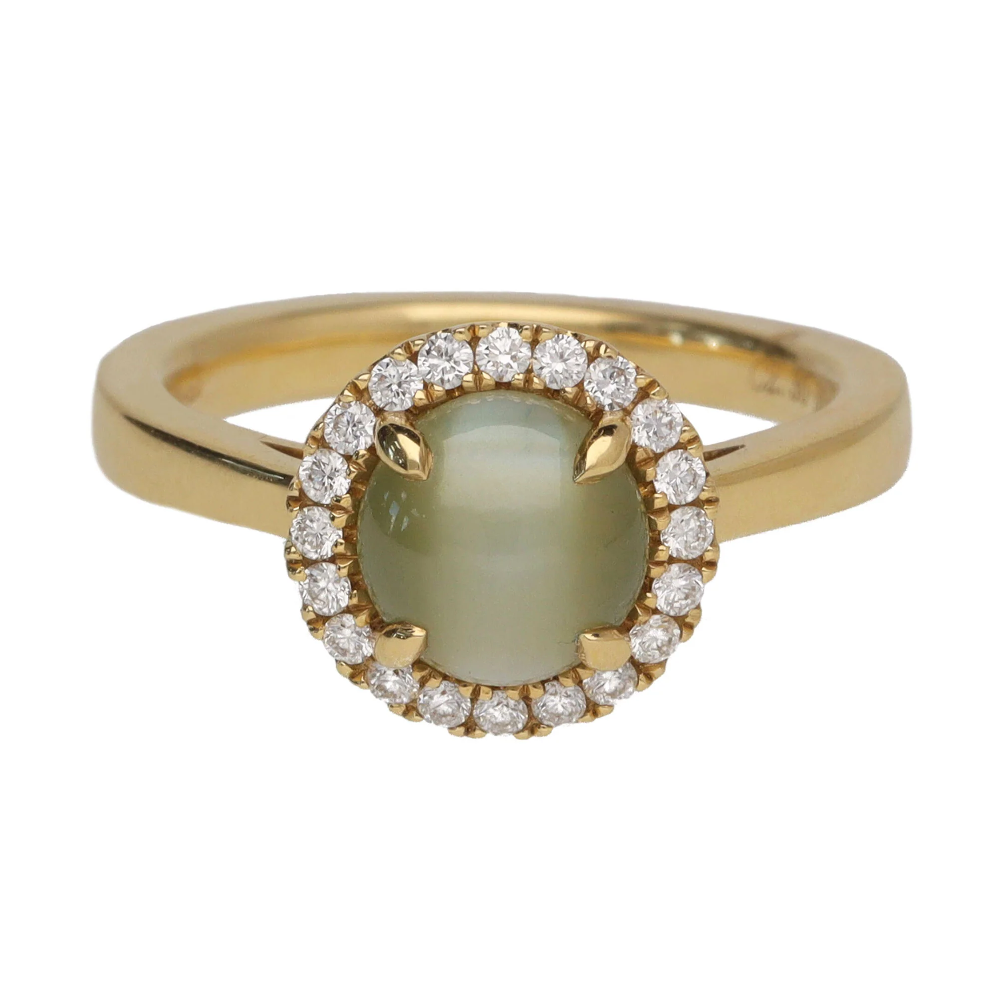 Chrysoberyl and Diamond 18ct Yellow Gold Ring - Image 2