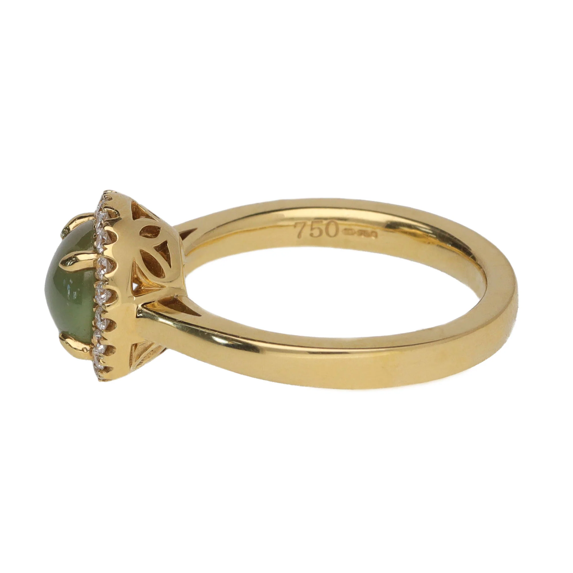 Chrysoberyl and Diamond 18ct Yellow Gold Ring - Image 3