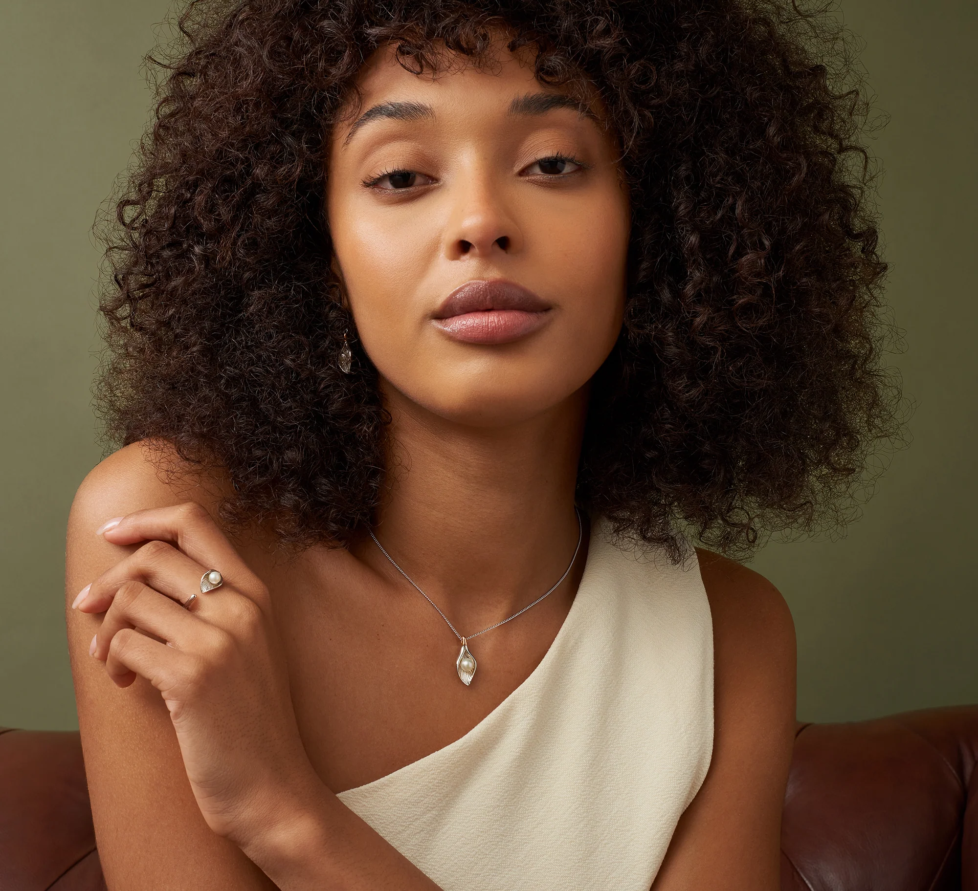 Clogau Nature's Wonder Sterling Silver Oyster Shell Pendant with Pearl 3SLYV0790 - Image 2