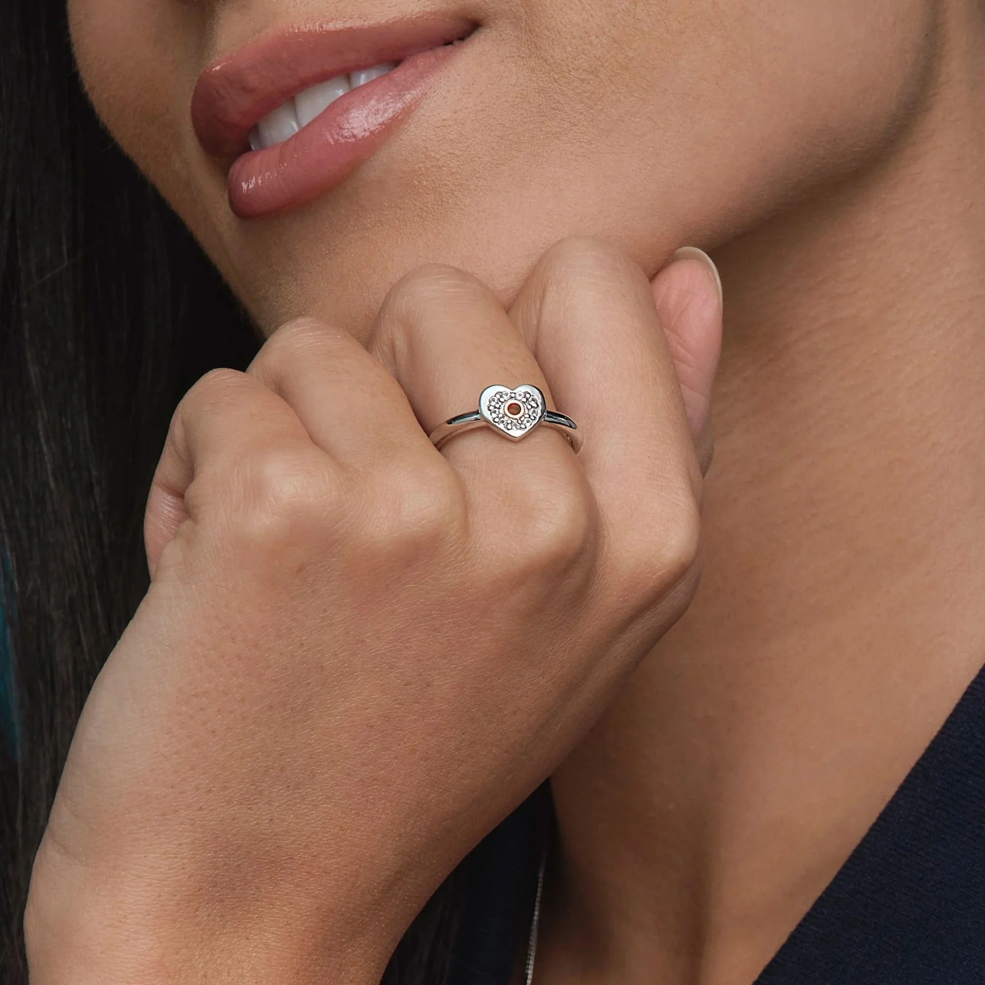 Clogau Cariad Sparkle Silver Ring 3SCRS0653 (M) - Image 2