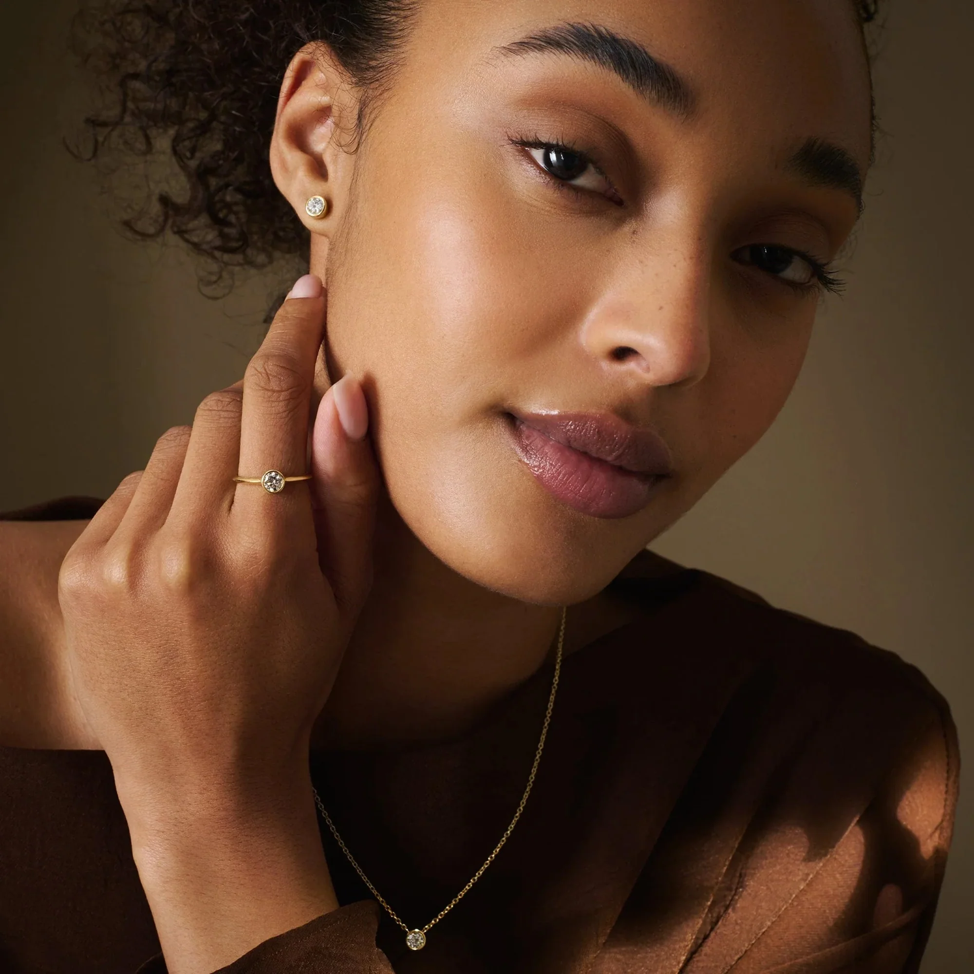 Clogau Clogau® Celebration 9ct Solid Gold Stud Earrings with 0.5ct Lab-Grown Diamonds GCEL916 - Image 2