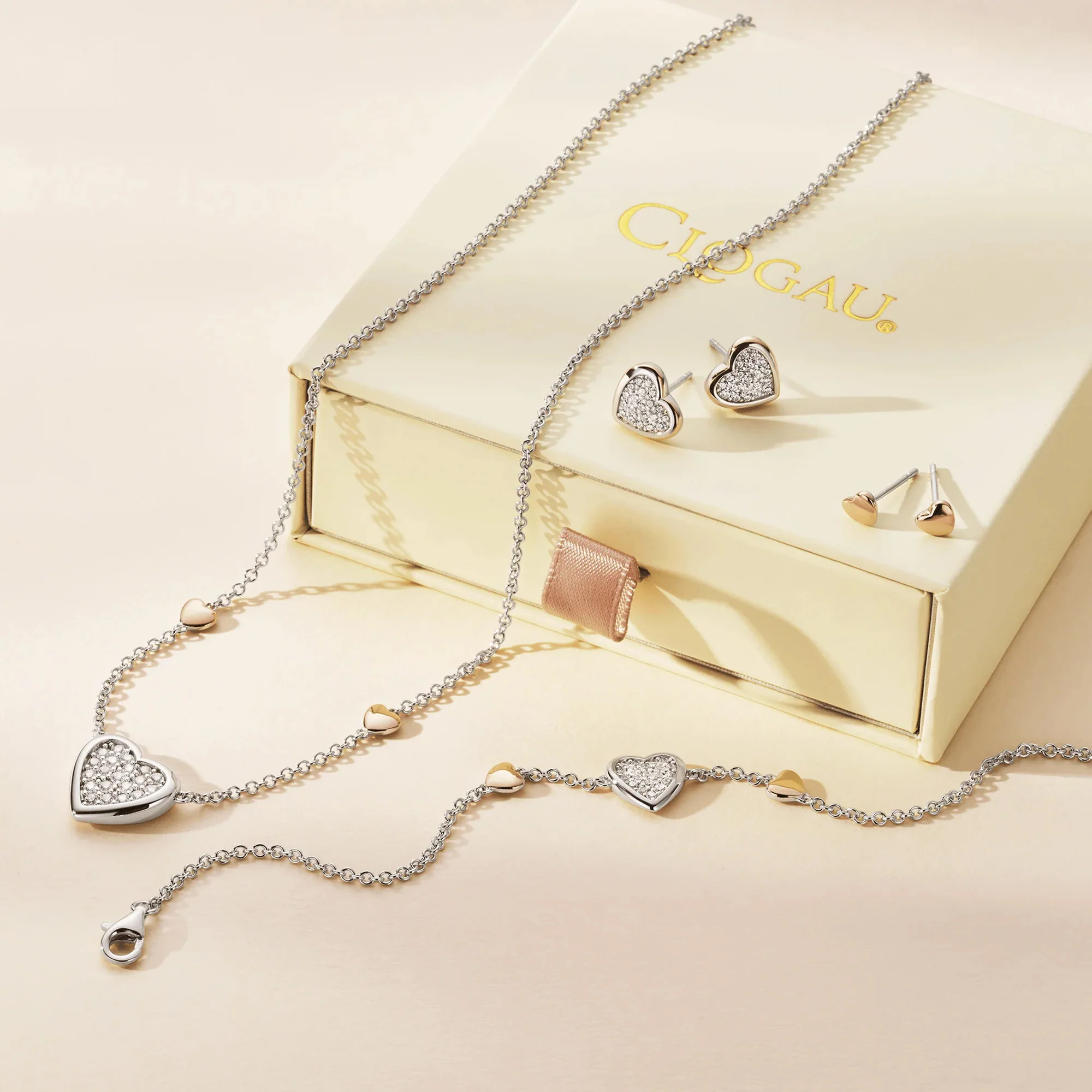 Clogau Forever Yours Sterling Silver Love Heart Earrings with Swarovski® Zirconia 3SFYO995 - Image 3