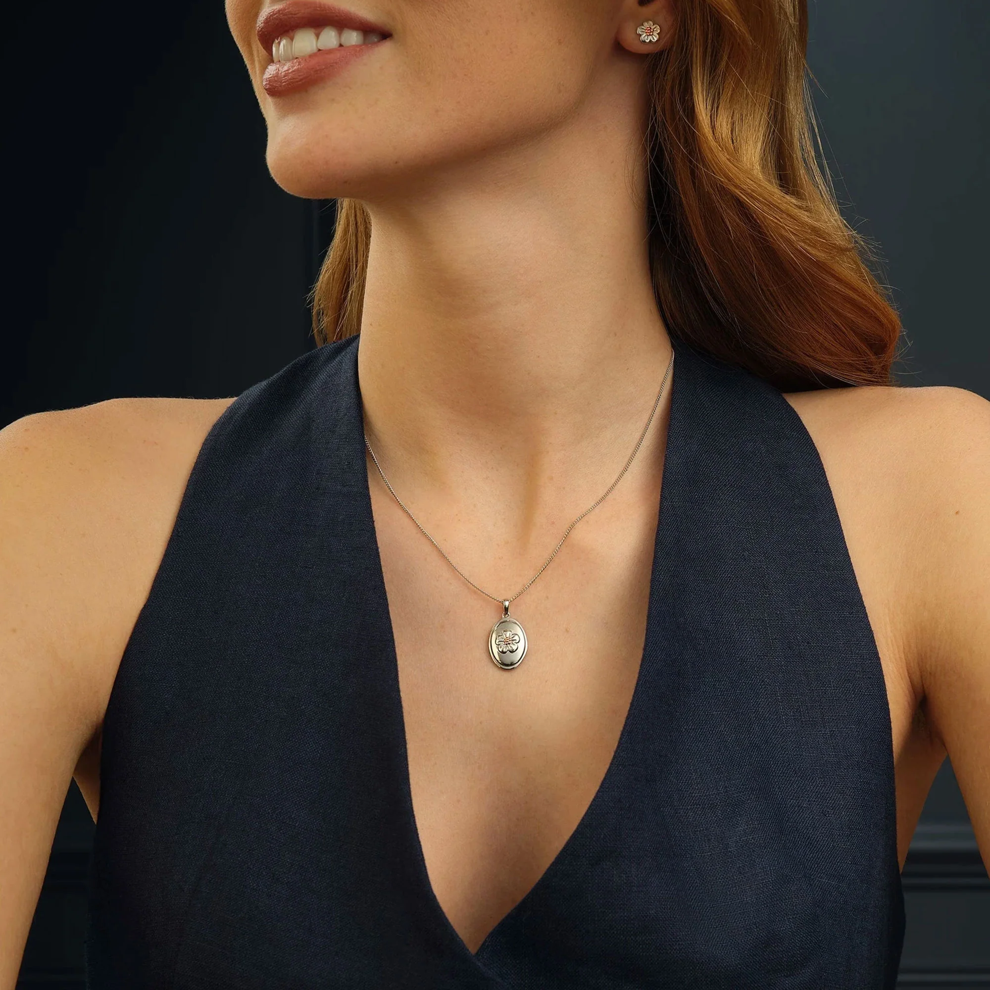Clogau Nature's Wonder Sterling Silver Forget-Me-Not Pendant 3SFMN0619 - Image 2