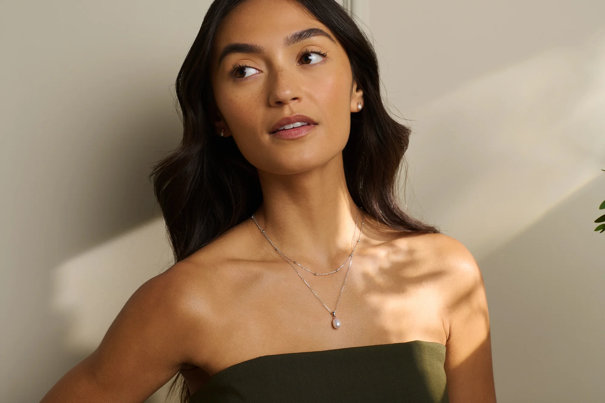 Clogau Nature's Wonder Sterling Silver Beachcomber Layered Necklace with Pearl 3SBCH829 - Image 3