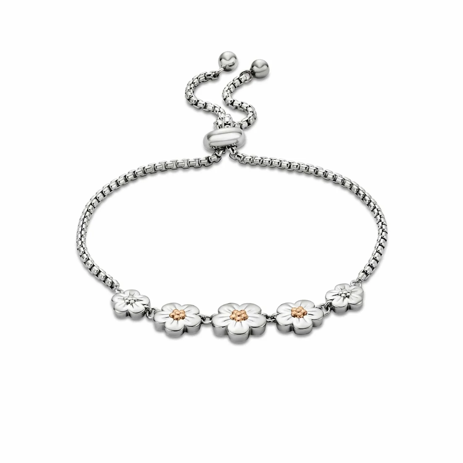 Clogau Nature's Wonder Sterling Silver Forget-Me-Not Adjustable Bracelet 3SFMN904