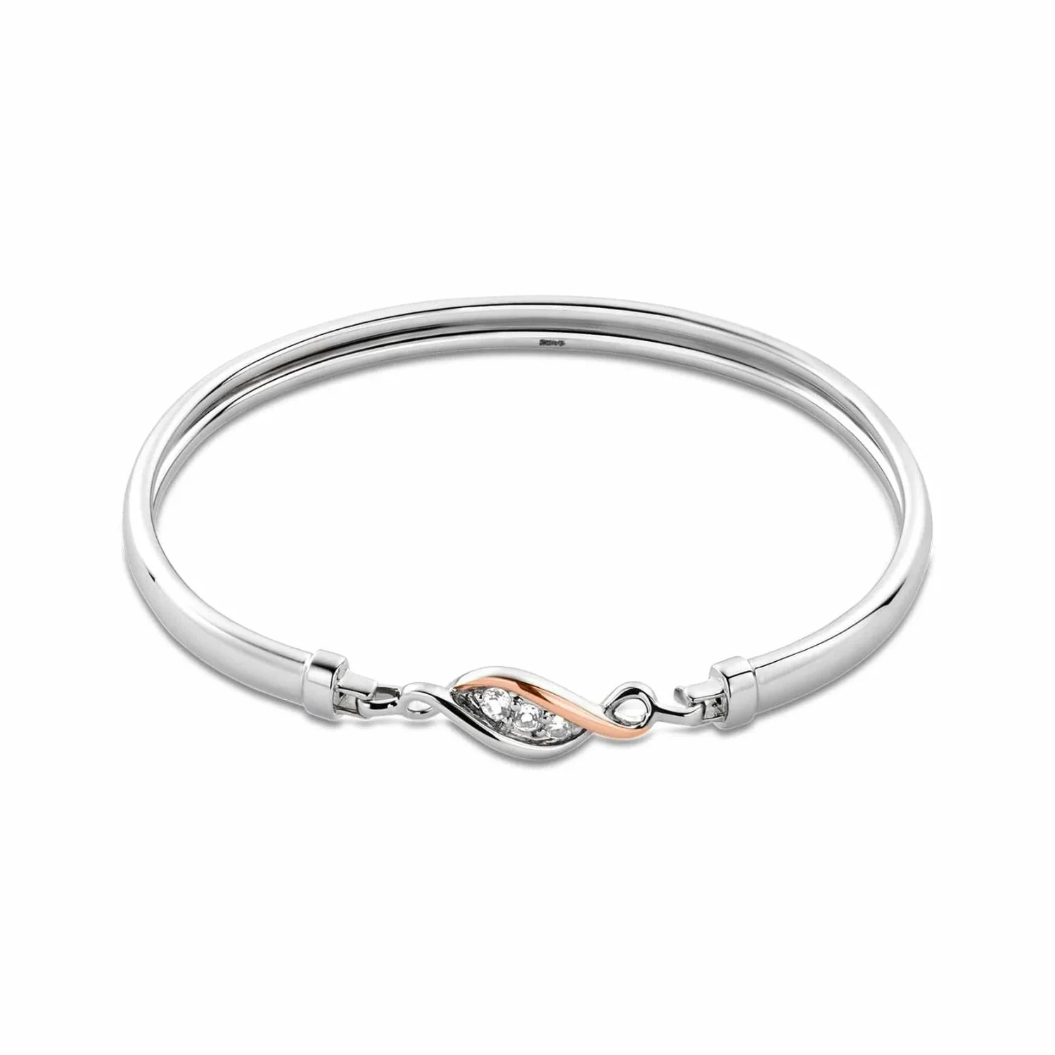 Clogau Past Present Future® Sterling Silver Bangle with Topaz 3SPPFBG