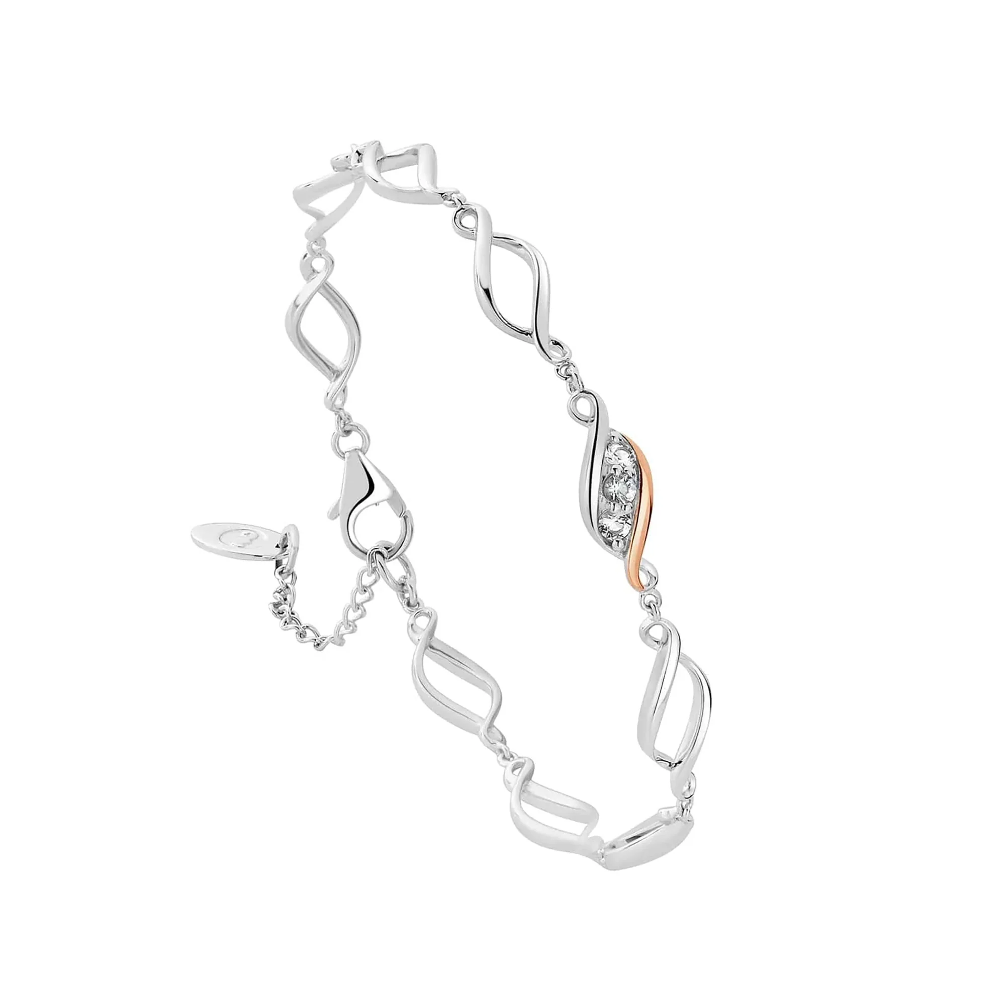 Clogau Past Present FutureĀ® Sterling Silver Multi-Link Bracelet with Topaz 3SPPF0651