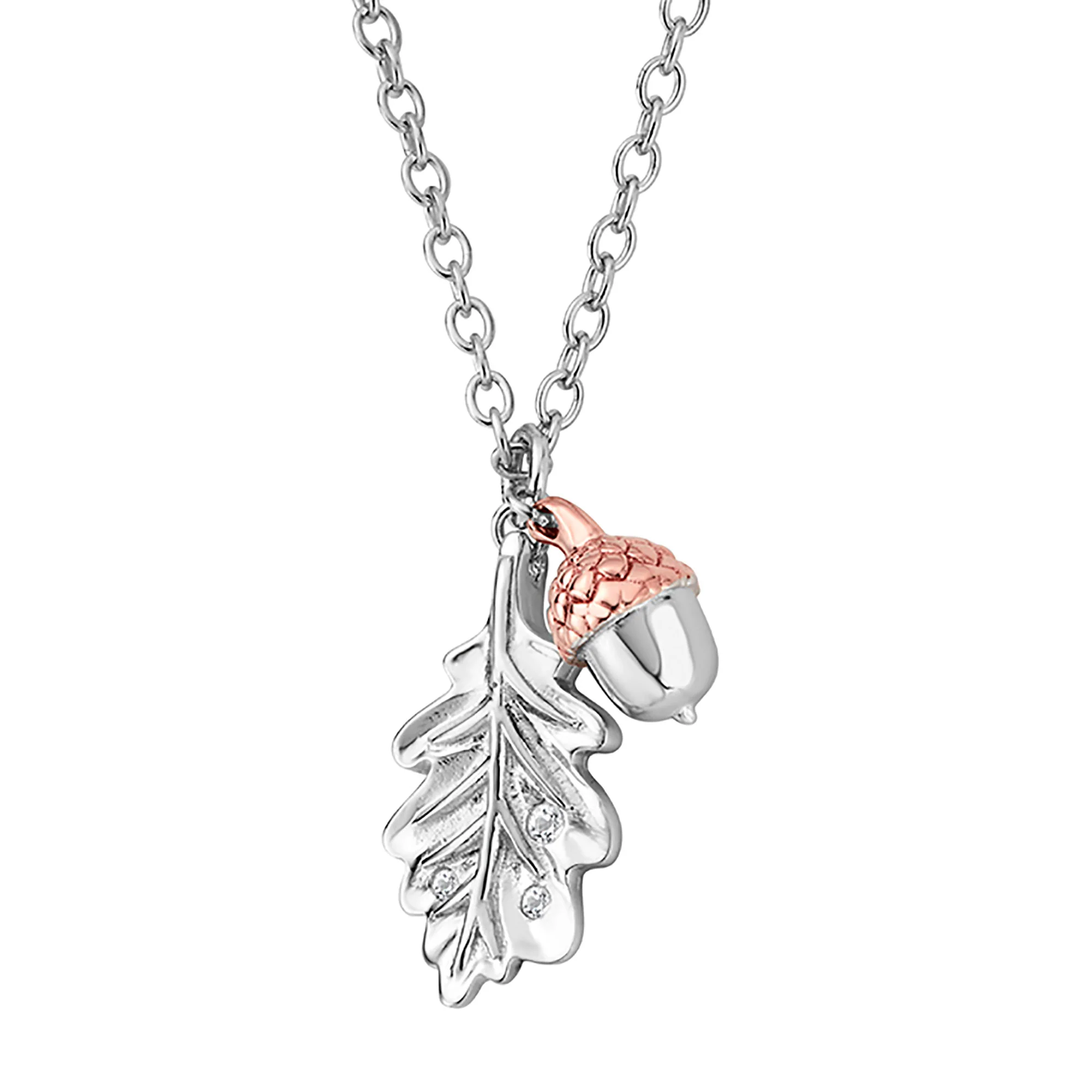 Clogau Royal Clogau® Sterling Silver Oak Leaf Pendant with Topaz 3SROKDP