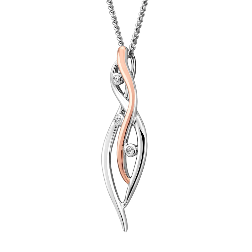 Clogau Nature's Wonder Sterling Silver Waterfall Pendant with Topaz 3SCTWIP