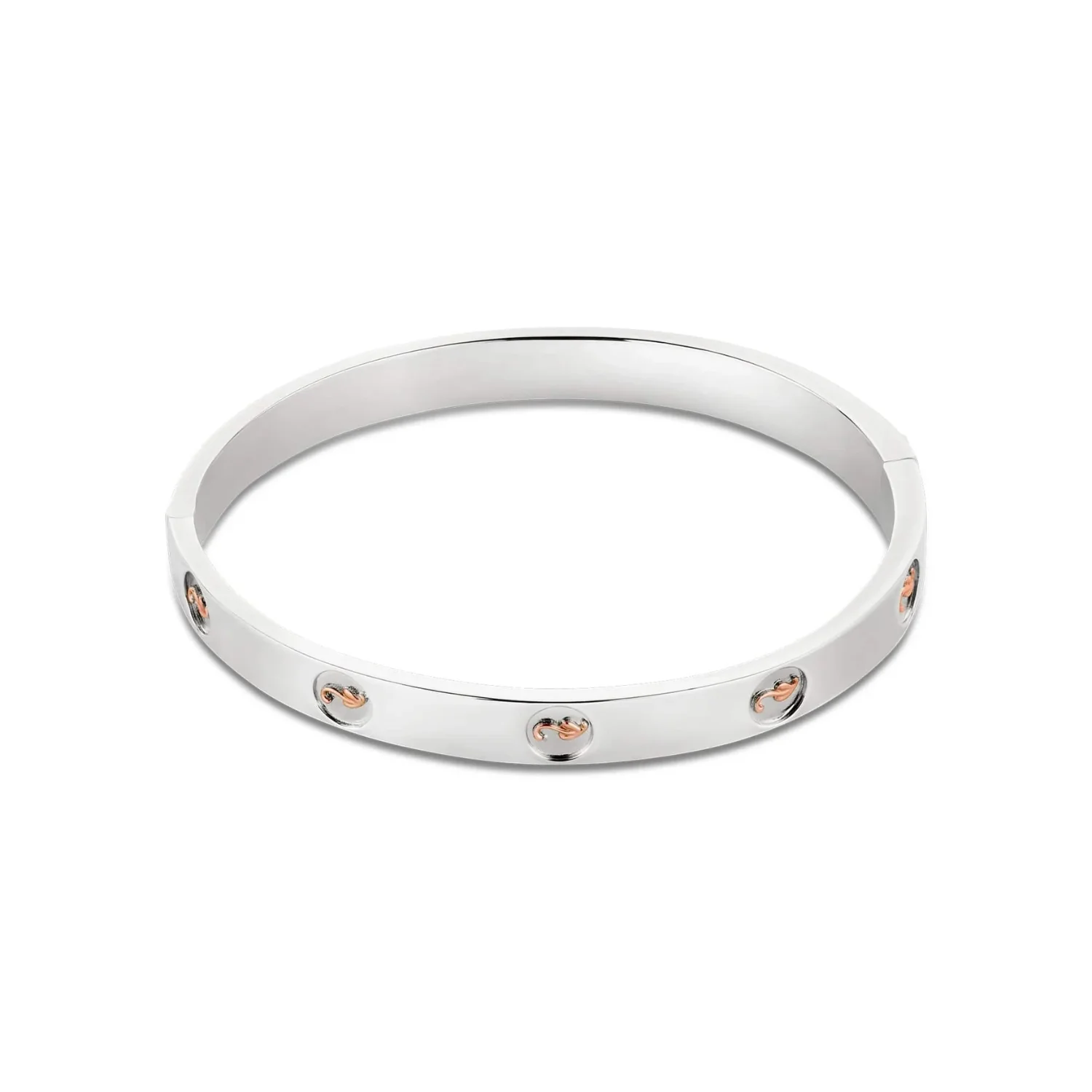 Clogau Insignia Sterling Silver Bangle 3STOLMNBG1