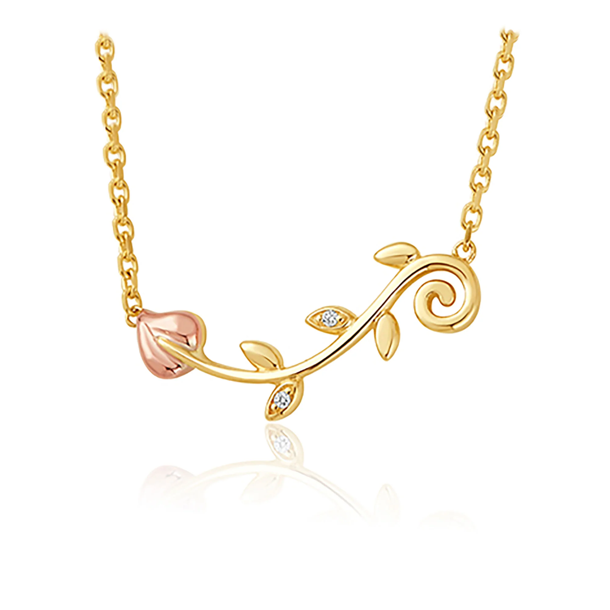 Clogau Tree of LifeĀ® 9ct Solid Gold Vine Necklace with Diamonds GTOL0055 - Image 3