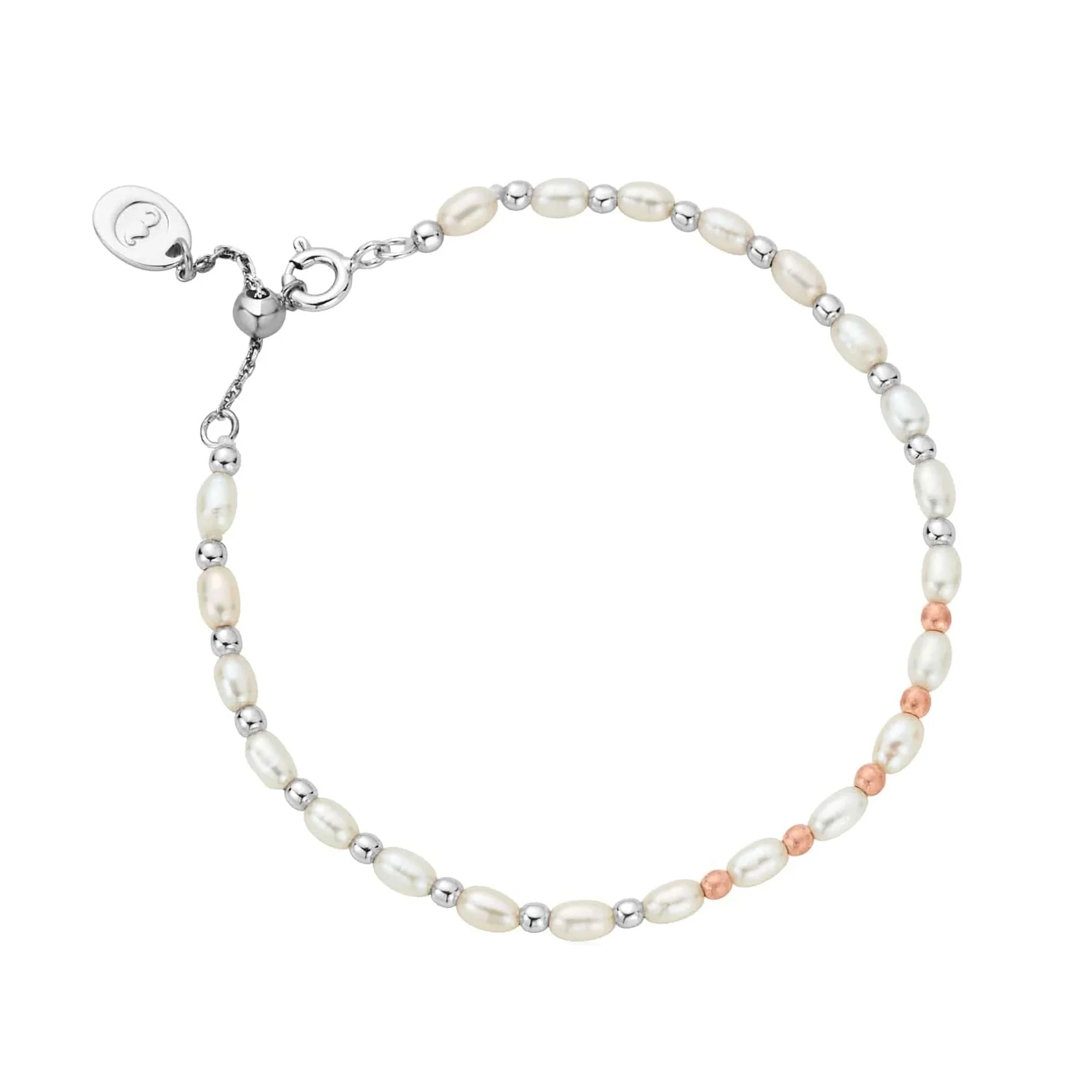Clogau Nature's Wonder Sterling Silver Beachcomber Bracelet with Pearls 3SBCH0629