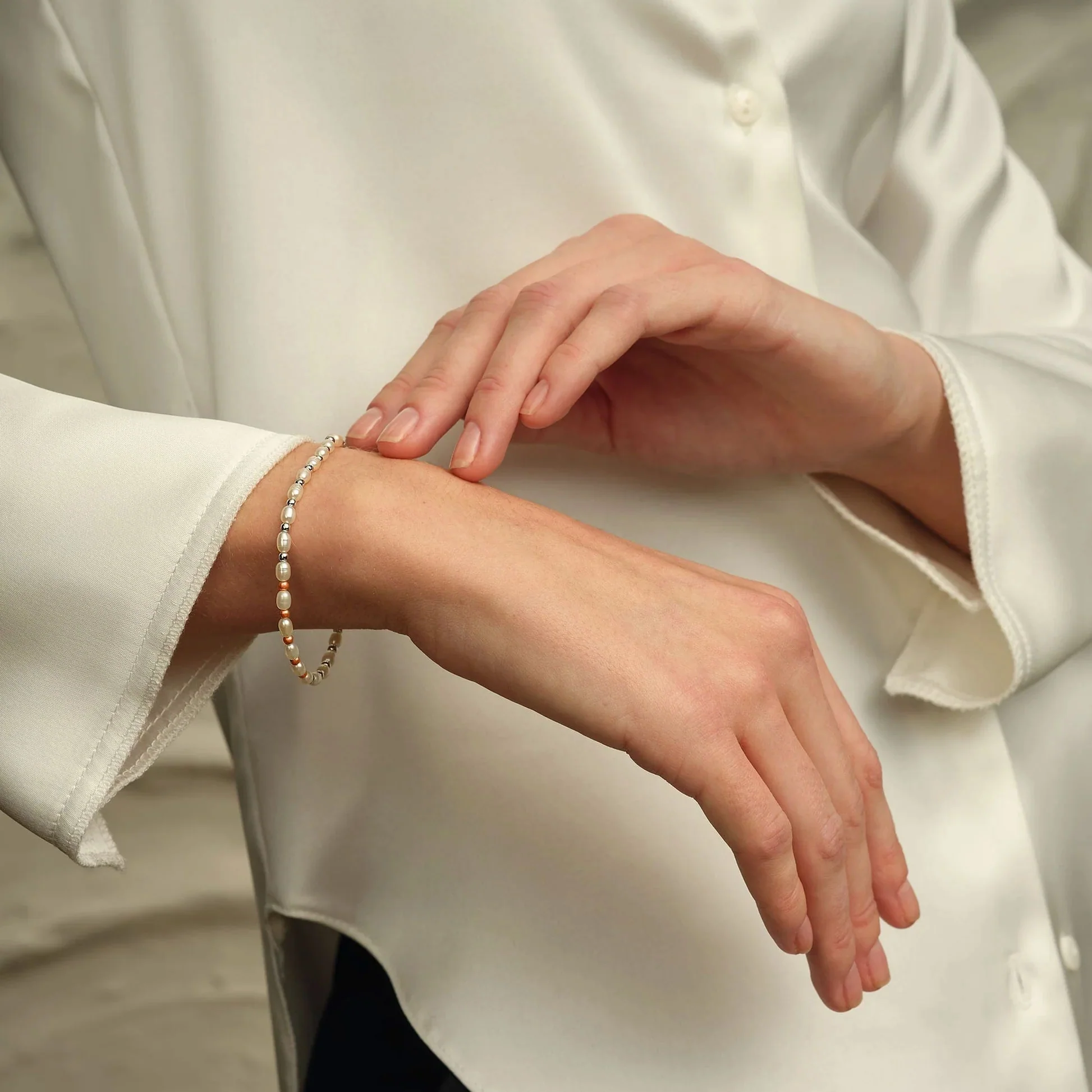 Clogau Nature's Wonder Sterling Silver Beachcomber Bracelet with Pearls 3SBCH0629 - Image 2