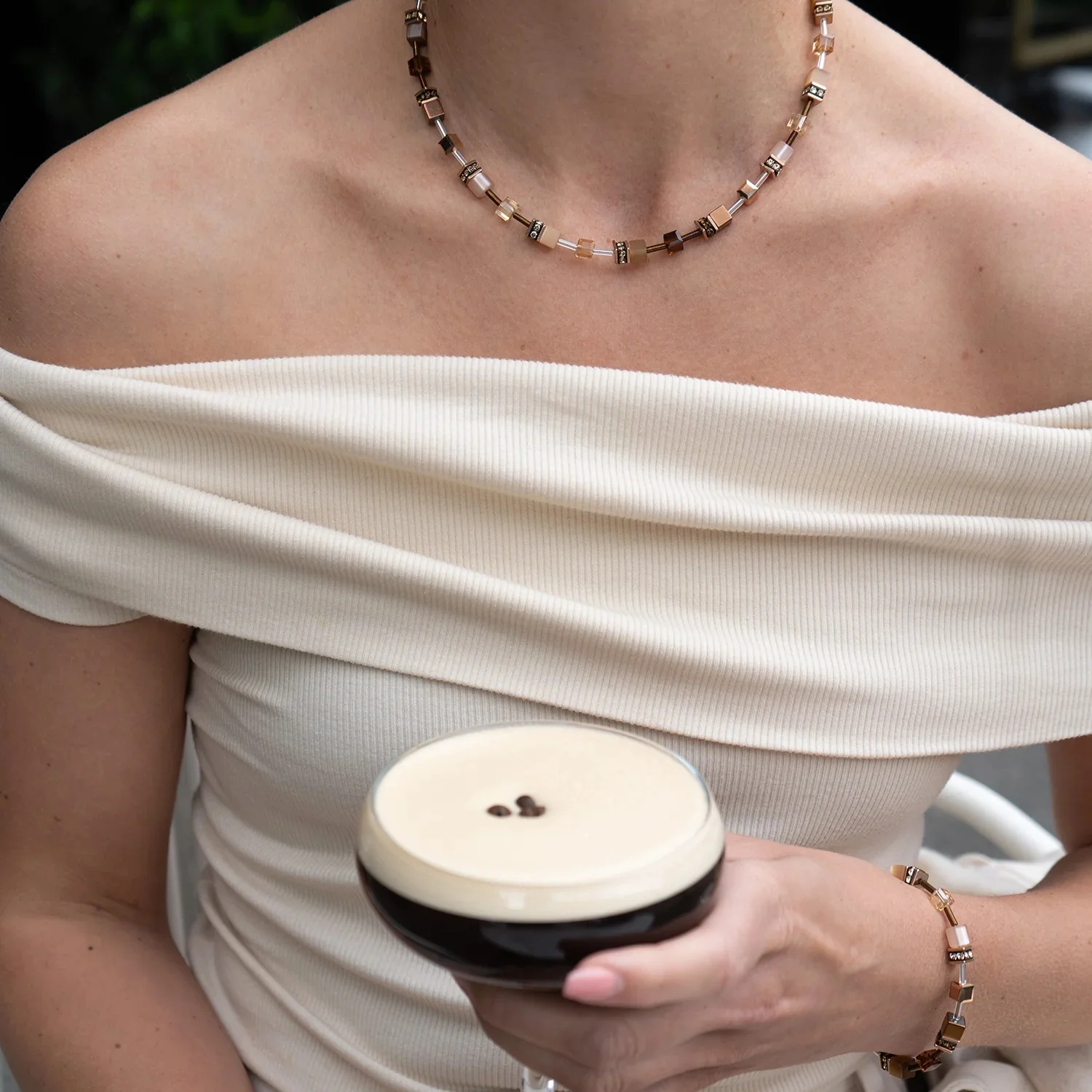 Coeur de Lion GeoCUBE® Iconic Mocha Mousse Necklace - Image 2