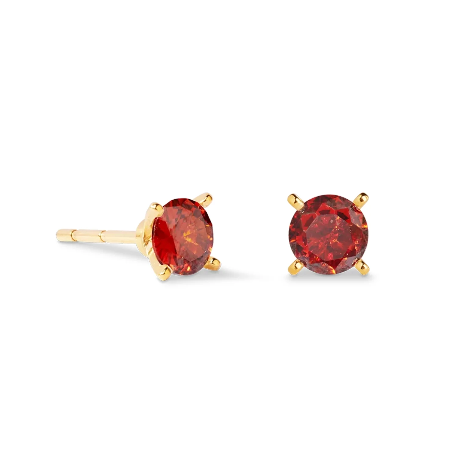 Coeur de Lion Glam Dot 5 mm gold-red Stud Earrings - Image 2
