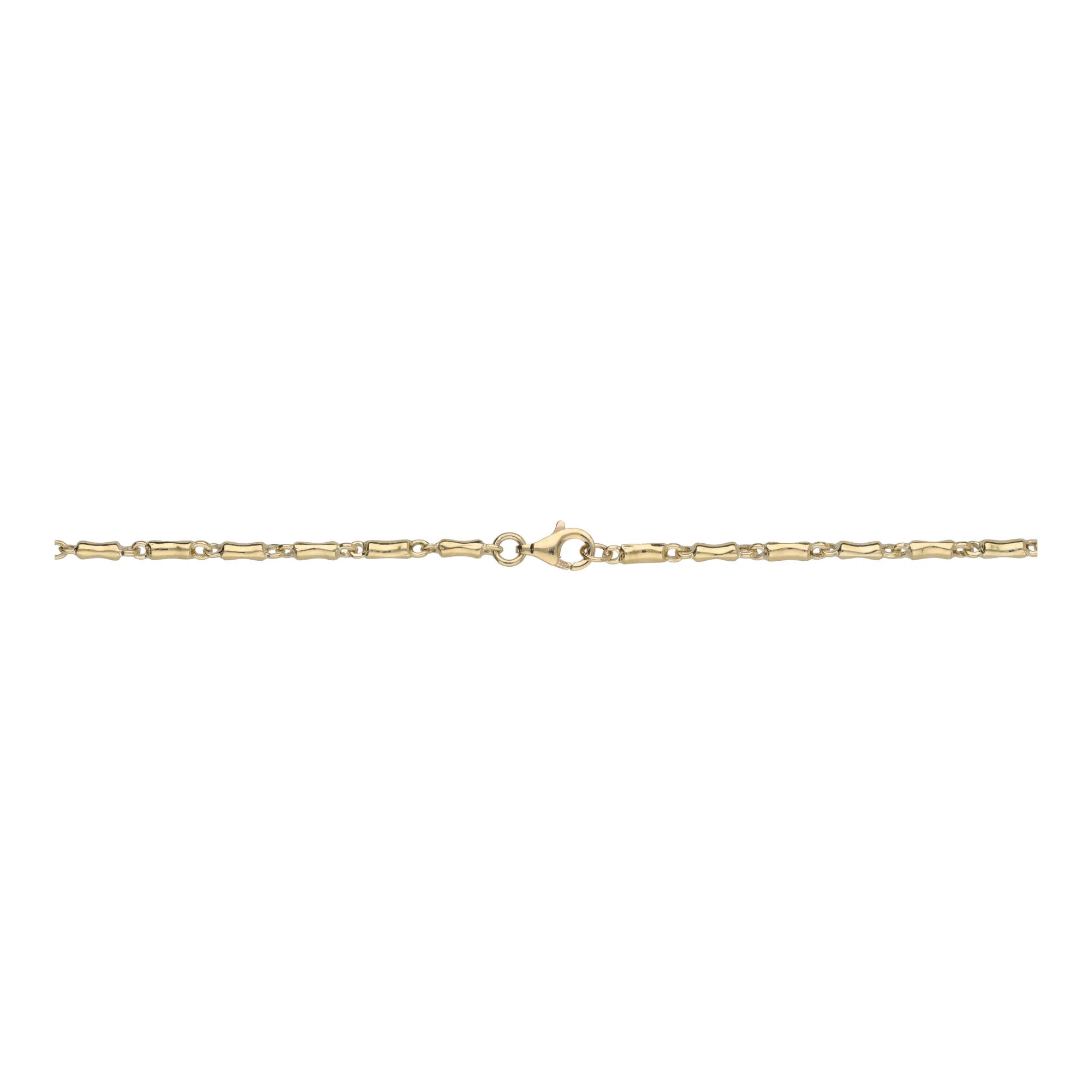 Concave Bar Link 9ct Yellow Gold Necklace - Image 2
