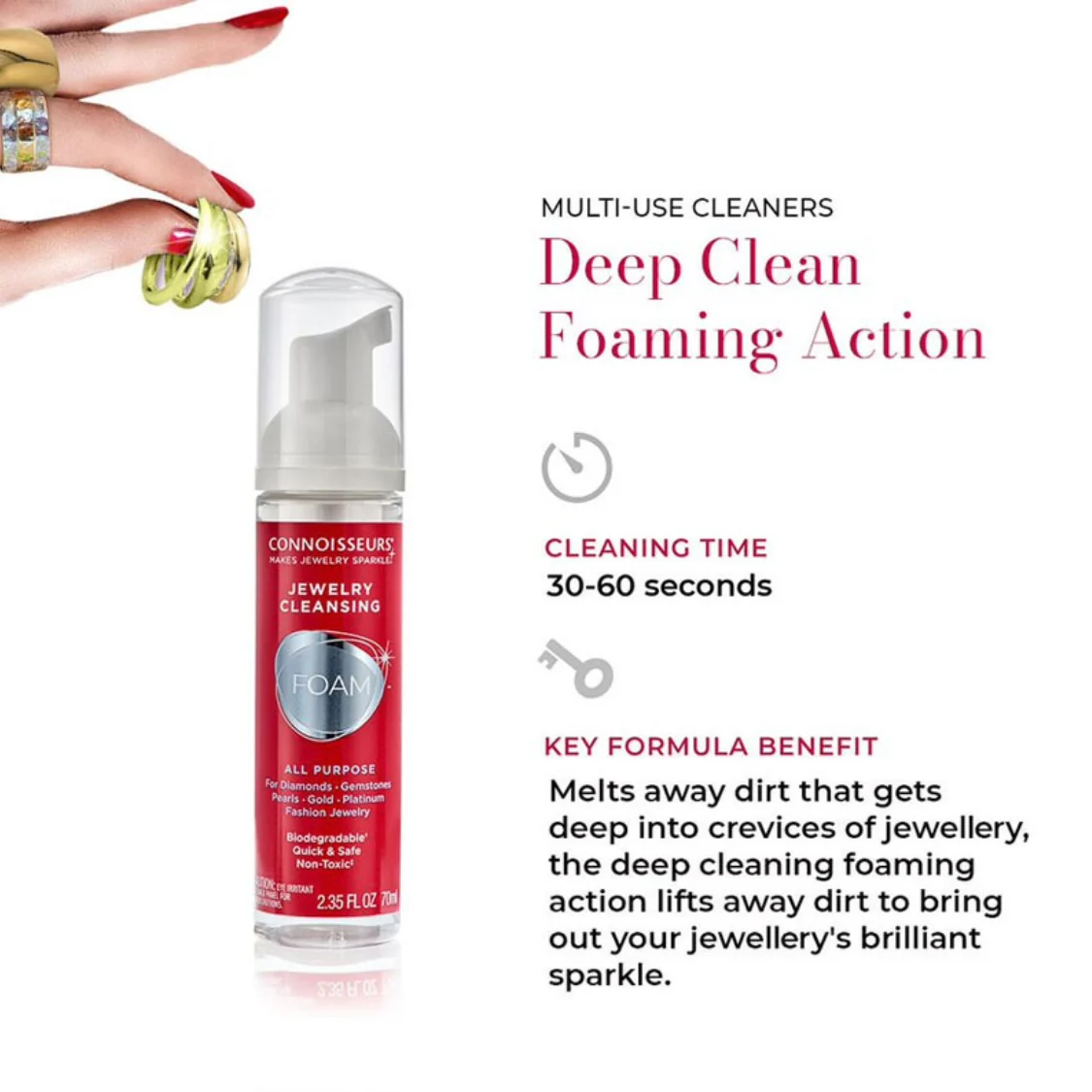Connoisseurs Jewellery Cleansing Foam Kit - Image 5