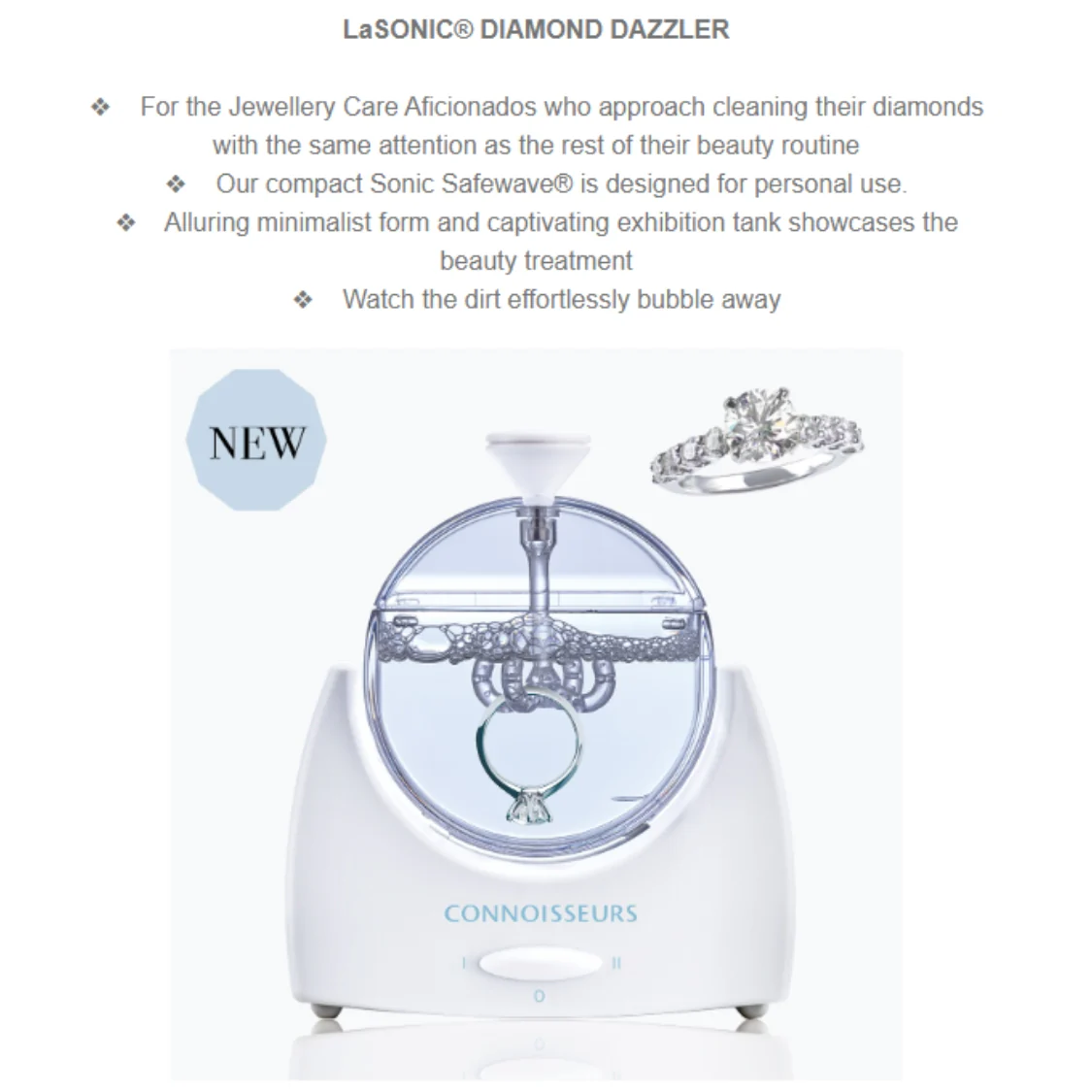 Connoisseurs La Sonic® Diamond Dazzler Cleaner - Image 4