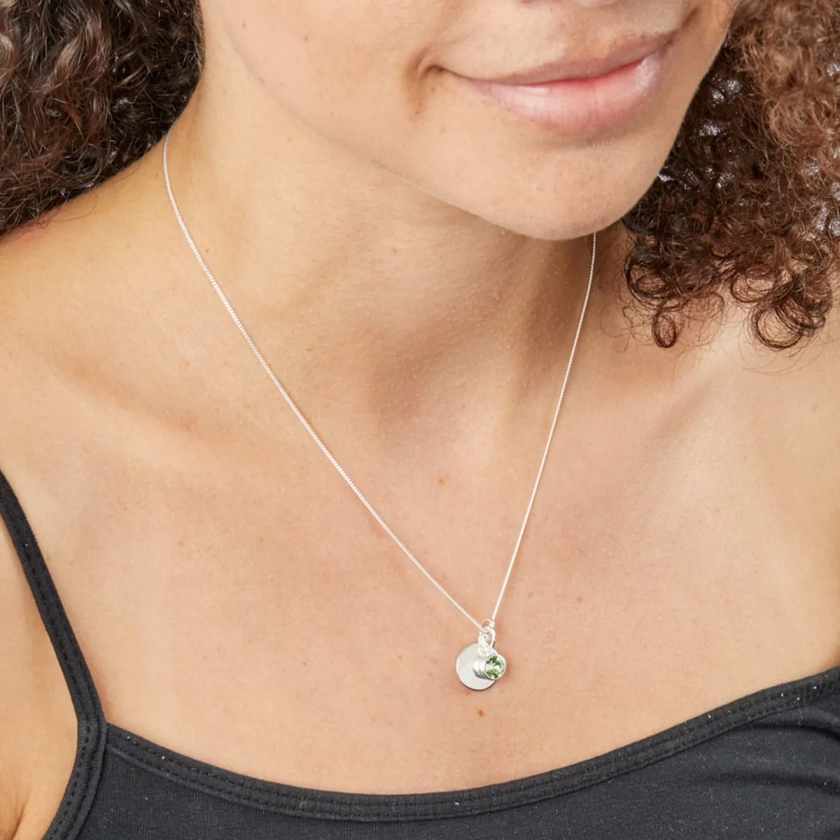 Crystal Birthstone Silver Charm August - Image 2