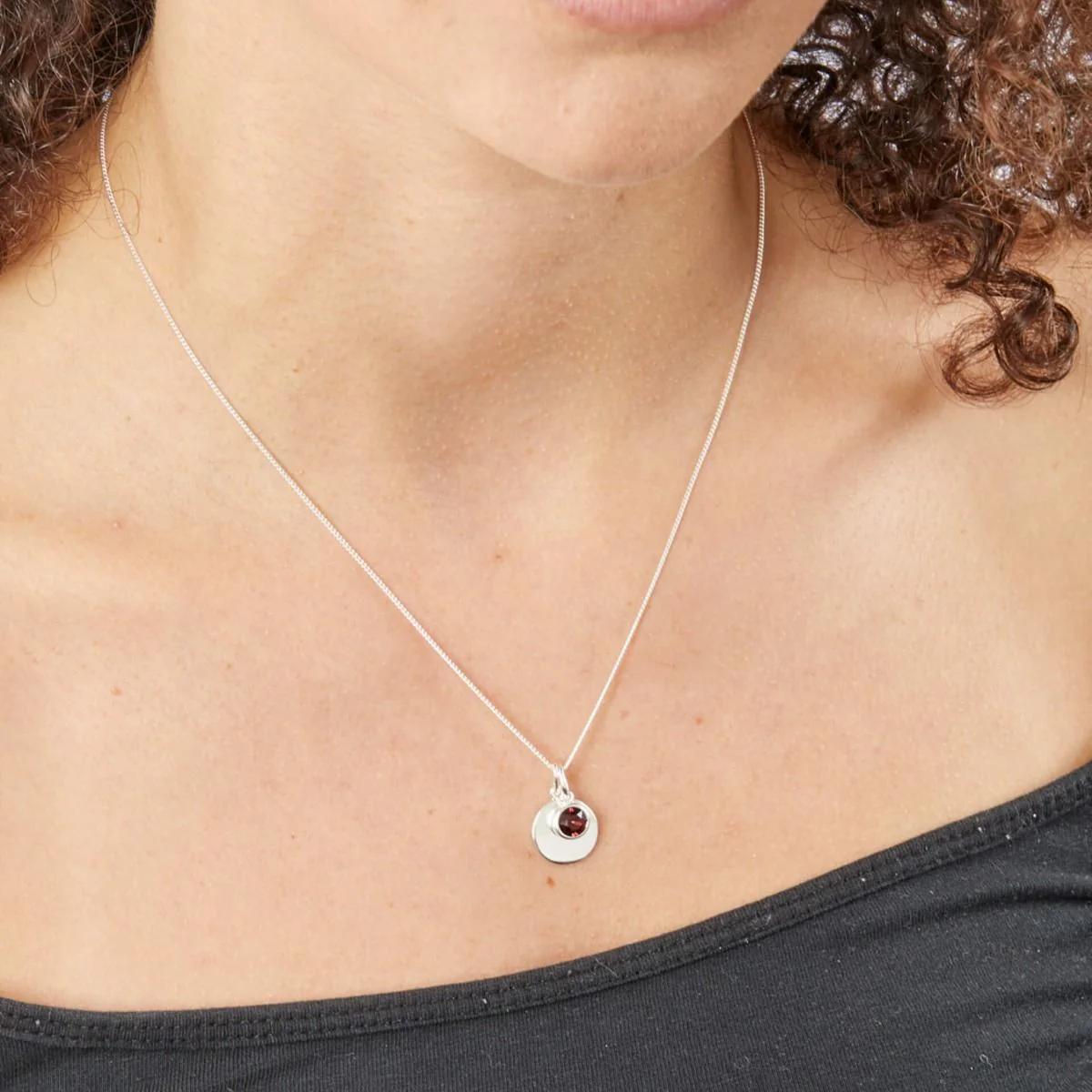 Crystal Birthstone Silver Charm January - Image 2