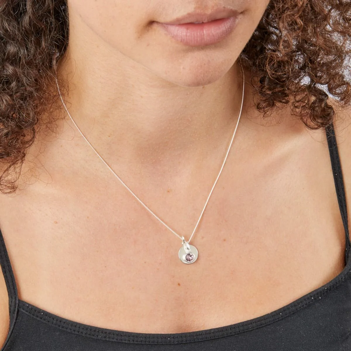 Crystal Birthstone Silver Charm June - Image 2