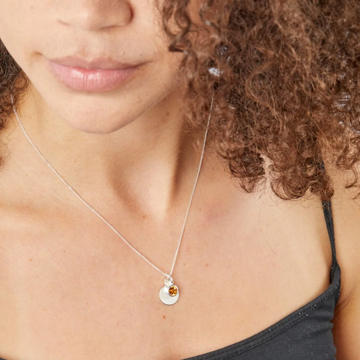 Crystal Birthstone Silver Charm November - Image 2