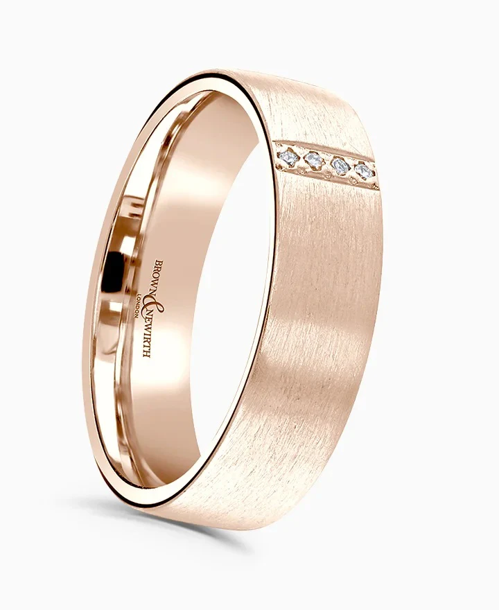 Diamond 0.03ct 9ct Rose Gold Ring by Brown & Newirth