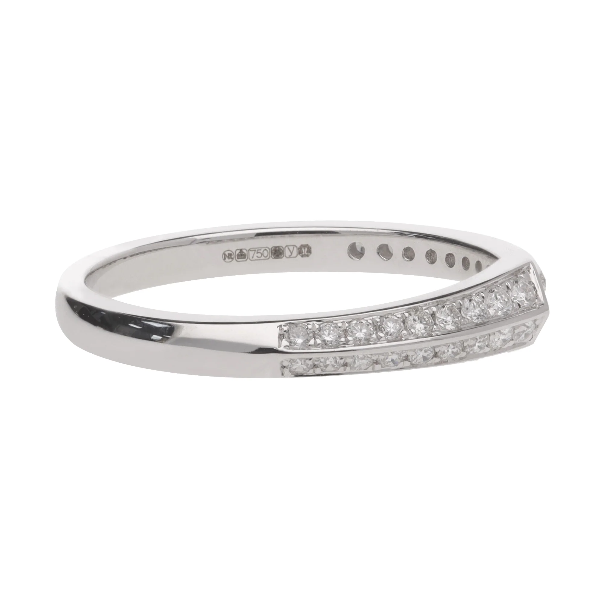 Diamond 0.21ct 18ct White Gold Tapered Kite Profile Ring - Image 4