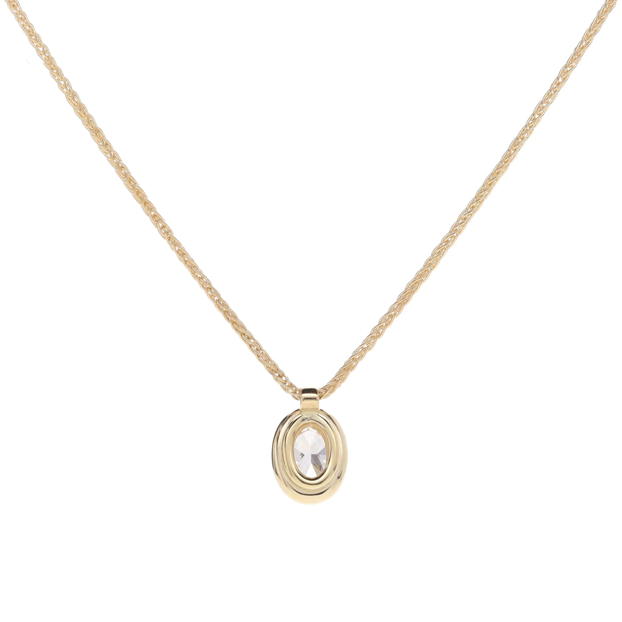 Diamond 0.31ct Oval Cut 18ct Yellow Gold Necklace - Image 2