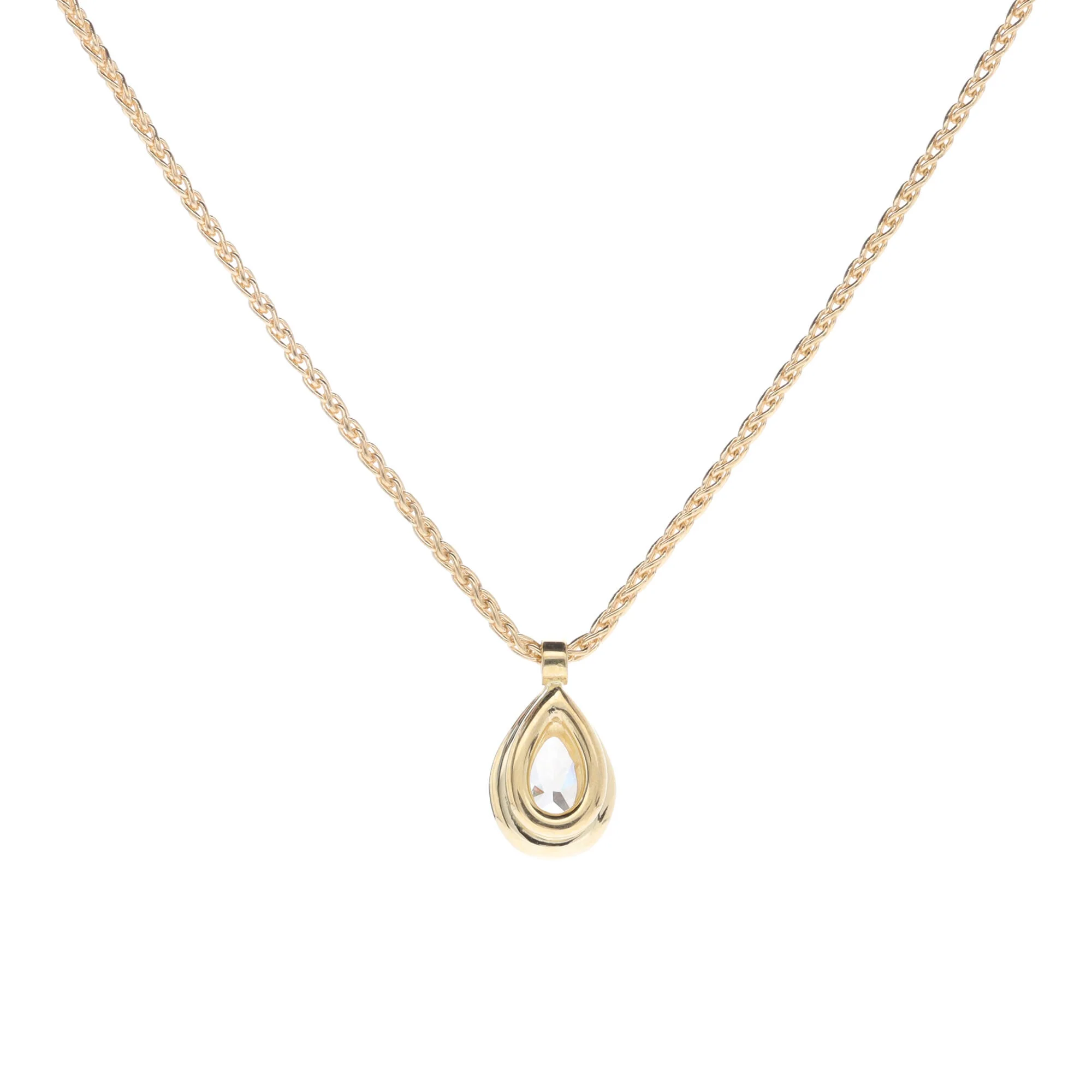 Diamond 0.31ct Pear Cut 18ct Yellow Gold Necklace - Image 2