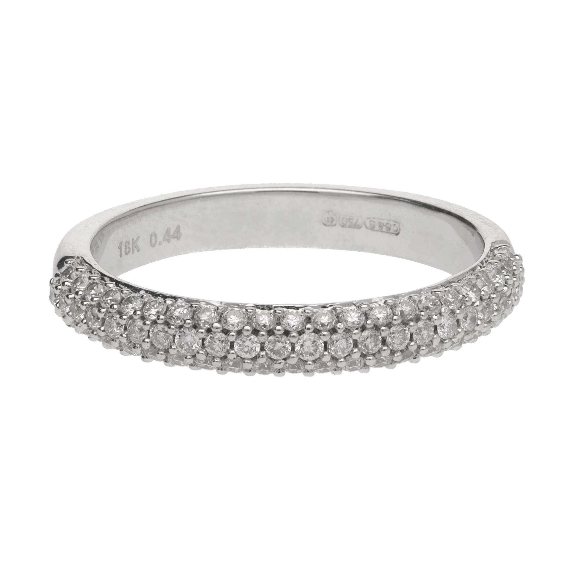Diamond 0.44ct 18ct White Gold Half Eternity Ring - Image 2
