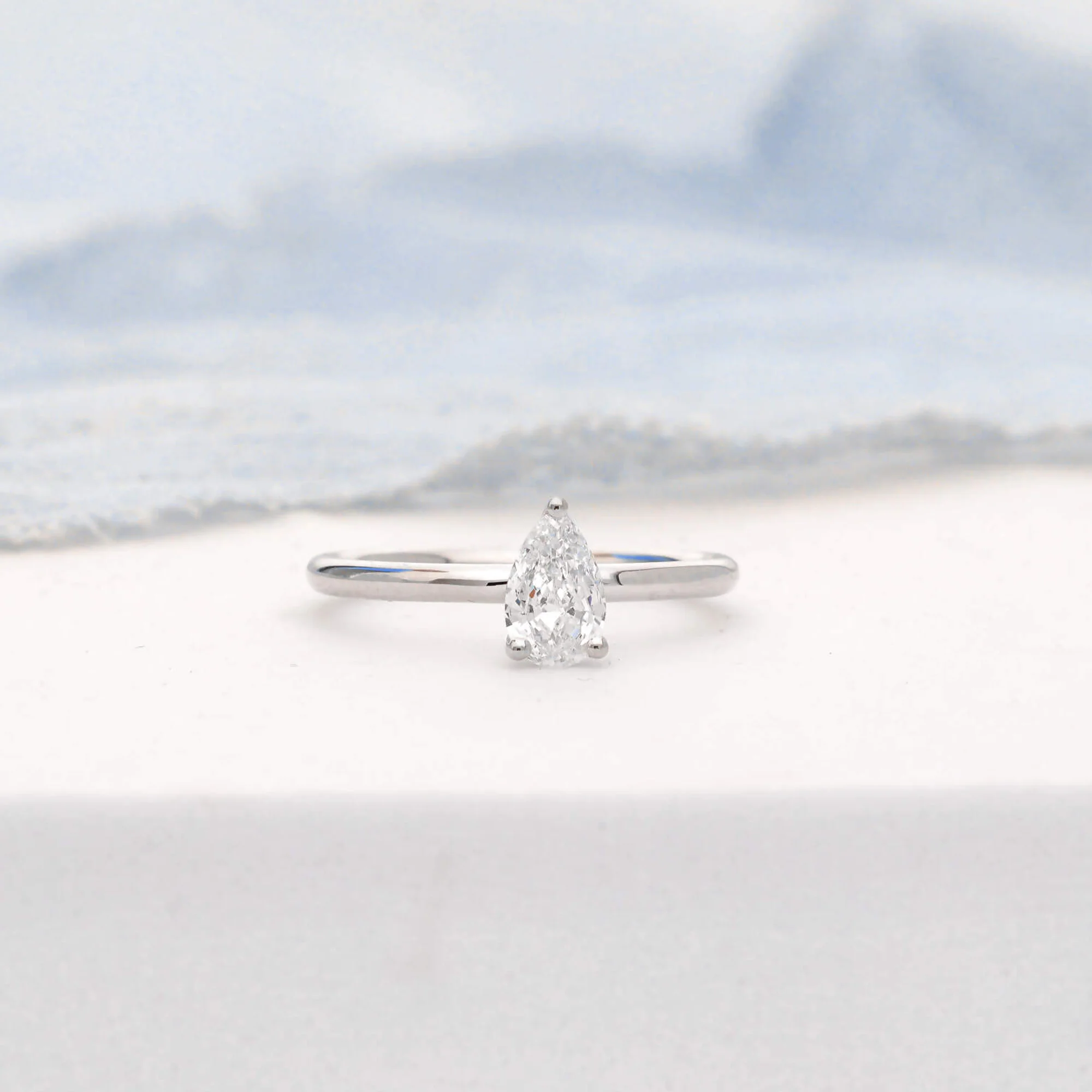 Diamond 0.50ct Platinum Pear Shape Solitaire Ring - Image 4