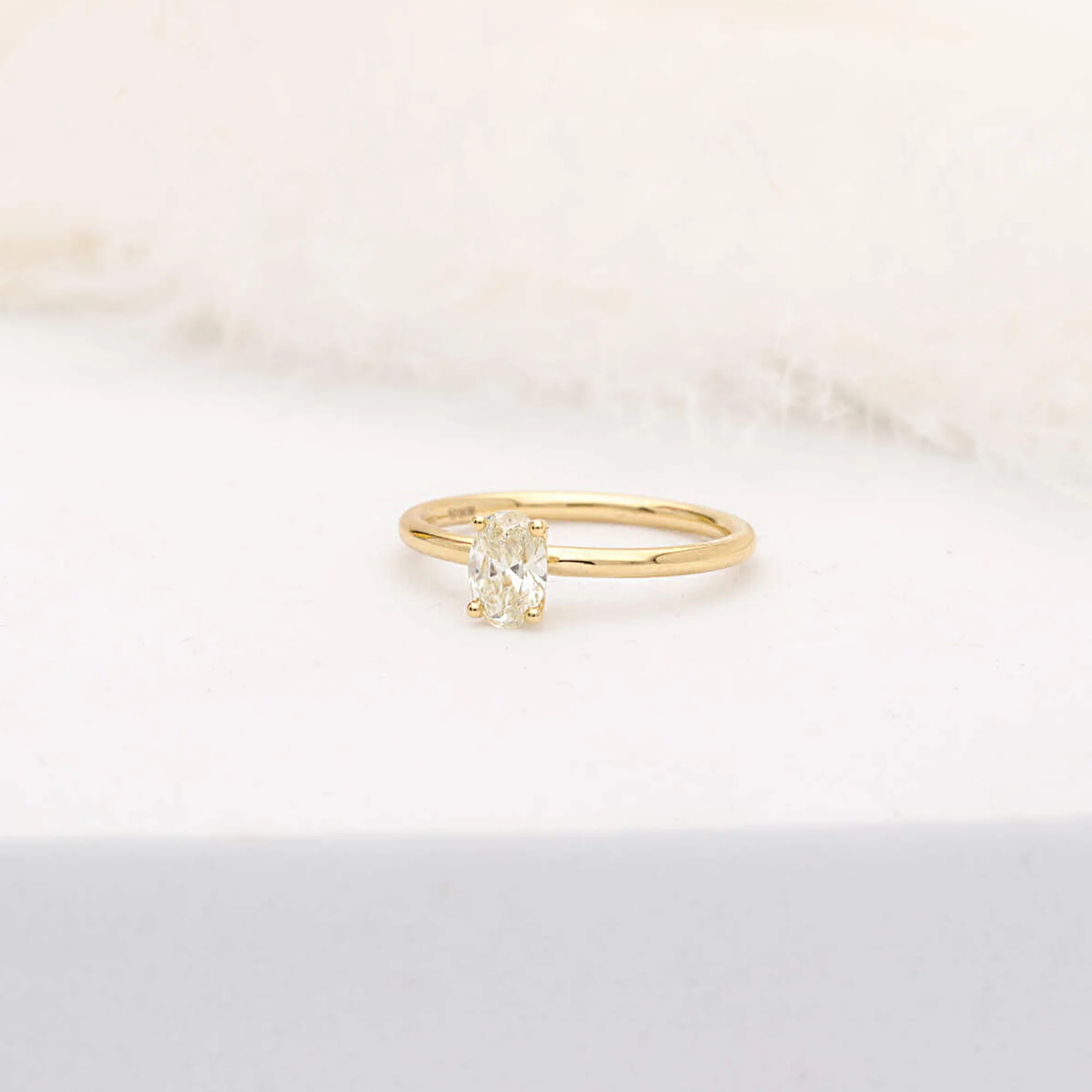 Diamond 0.51ct Oval 18ct Yellow Gold Solitaire Ring - Image 4