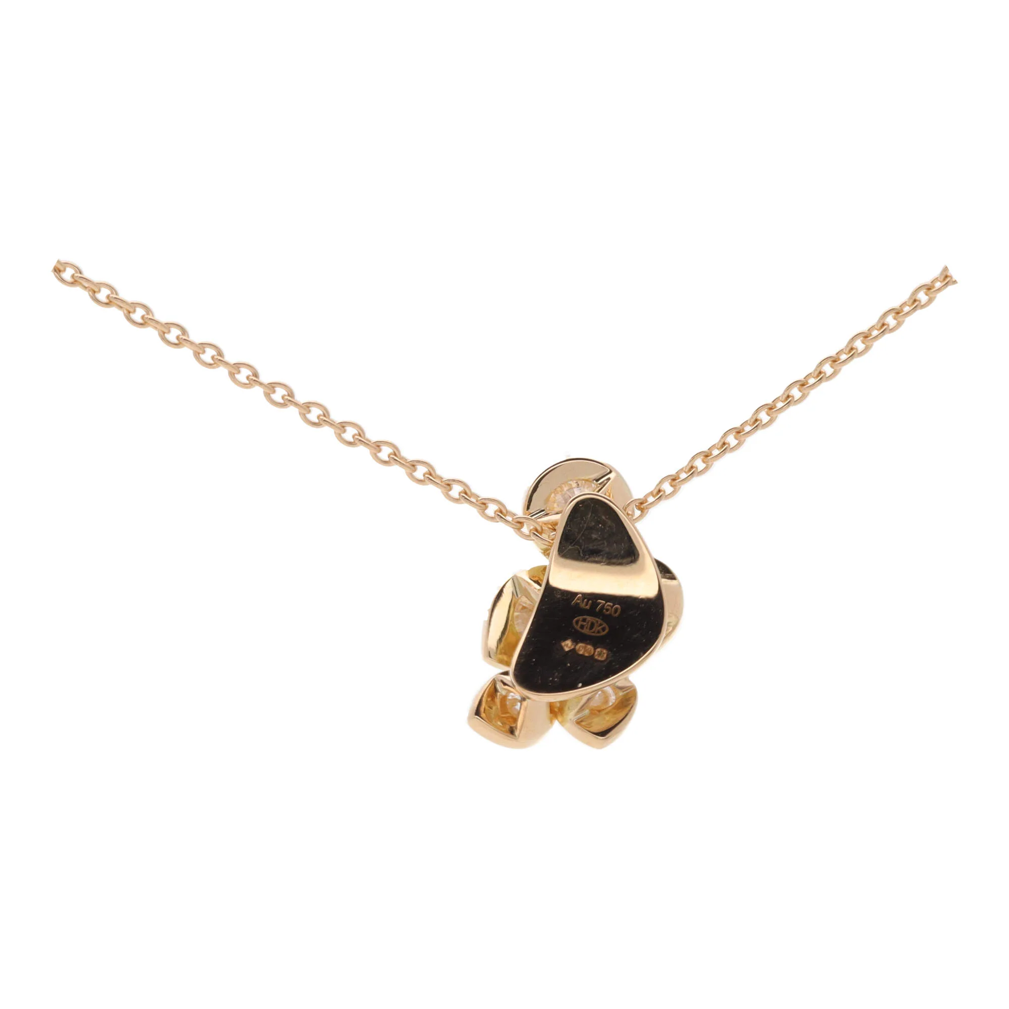 Diamond Teardrop Cluster 0.66ct Asymetric 18ct Rose Gold Pendant - Image 2