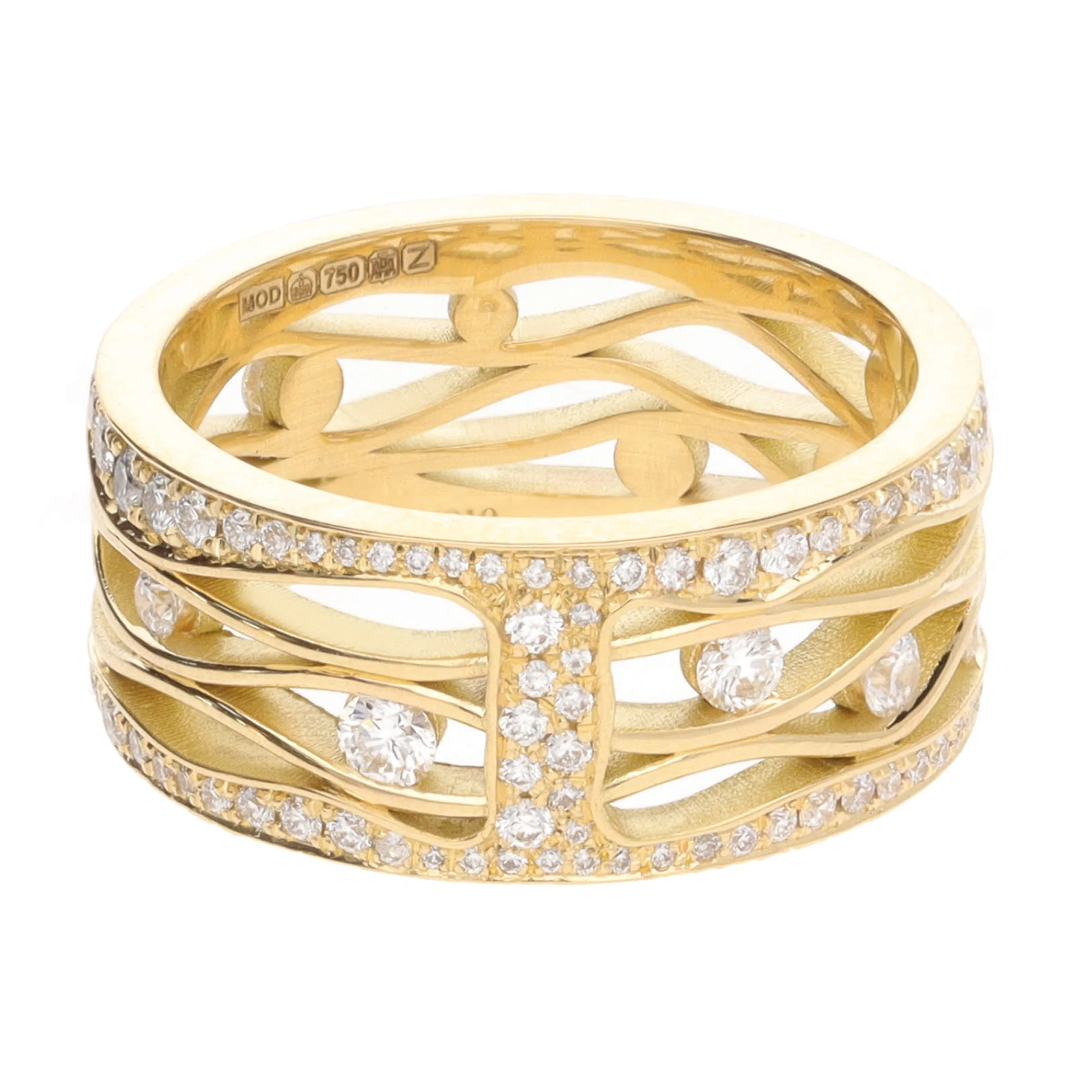 Diamond 0.81ct 18ct Yellow Gold Wave Ring - Image 3